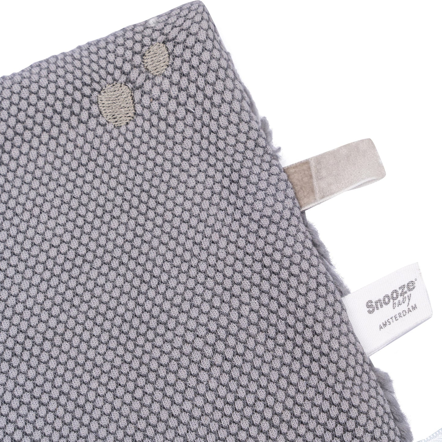 Cuddle Cloth Baby 25x25 cm Organic Storm Grey_Cuddle Cloths_Snoozebaby