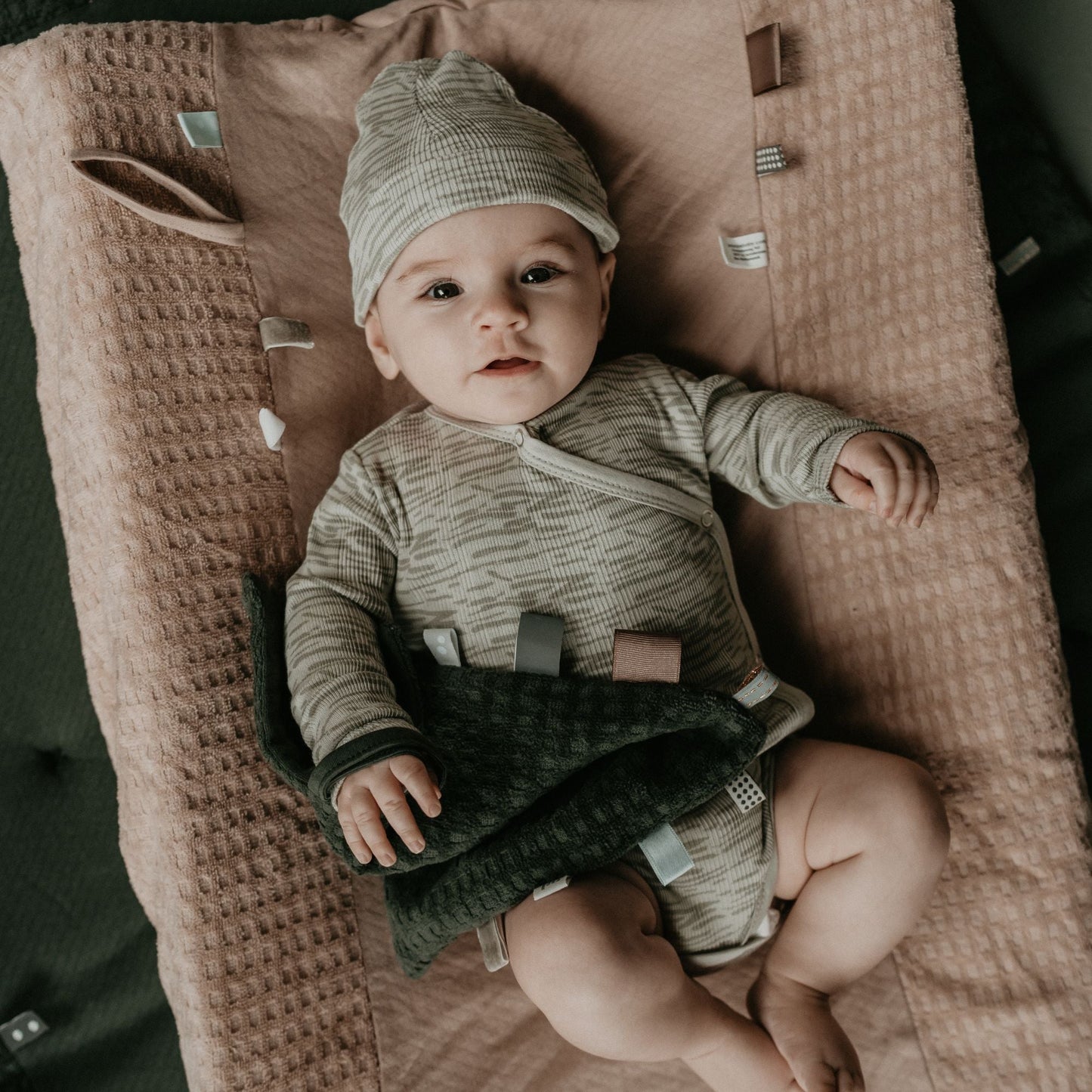 Cuddle Cloth Baby Organic Dark Green_Cuddle Cloths_Snoozebaby