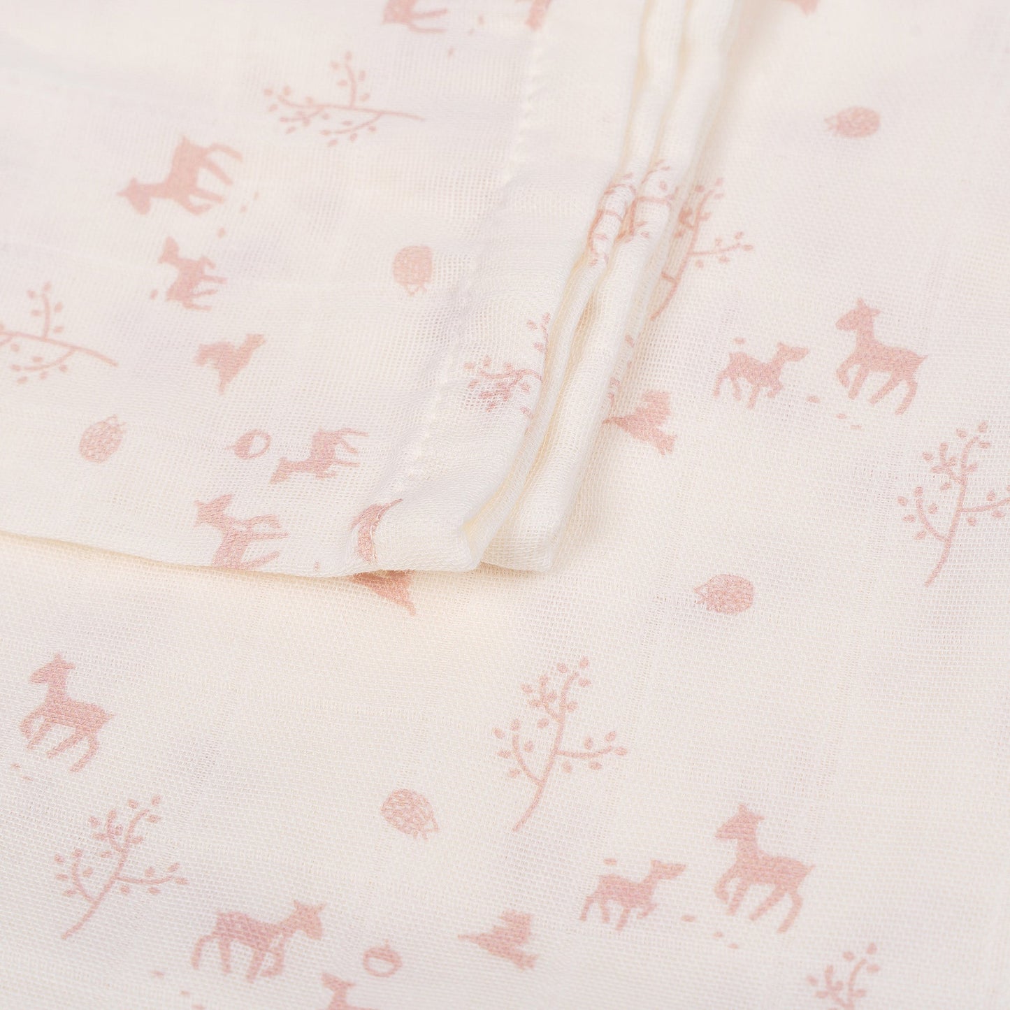 Muslin Cloth XL Baby 120x120 cm Organic Blush Springtime White_Muslin Cloths_Snoozebaby