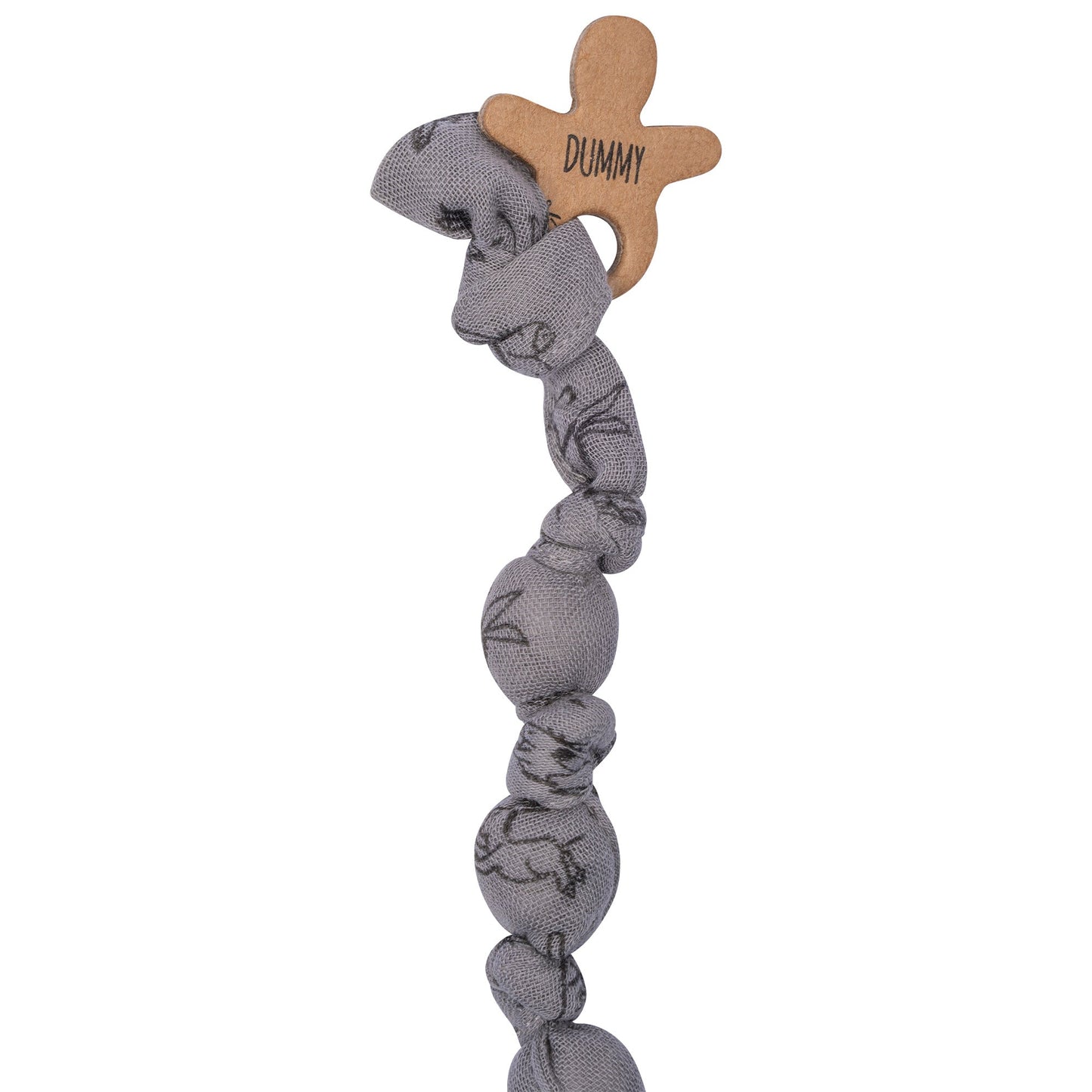 Pacifier Cord Baby Organic Cloudy Grey_Pacifier Cords_Snoozebaby