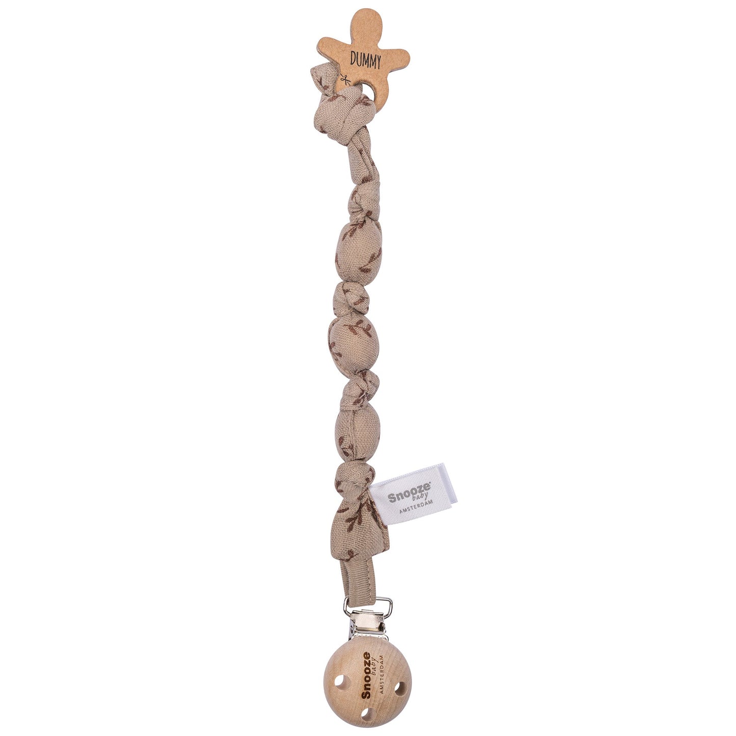 Pacifier Cord Baby Organic Hazel Brown_Pacifier Cords_Snoozebaby