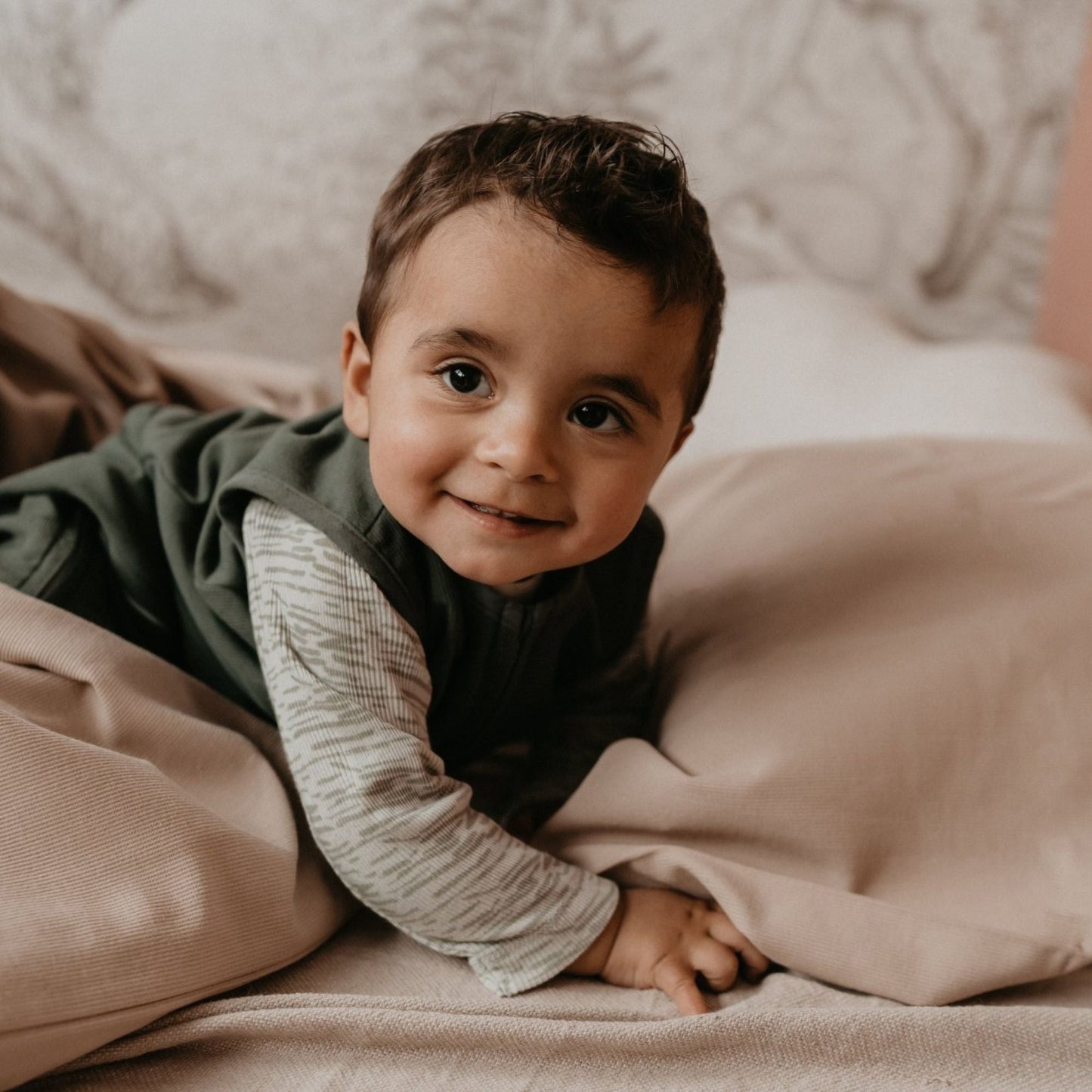 Sleepsuit Baby TOG 0.5 Spring and Summer 9 - 24 Months Dark Green_Sleepsuits_Snoozebaby