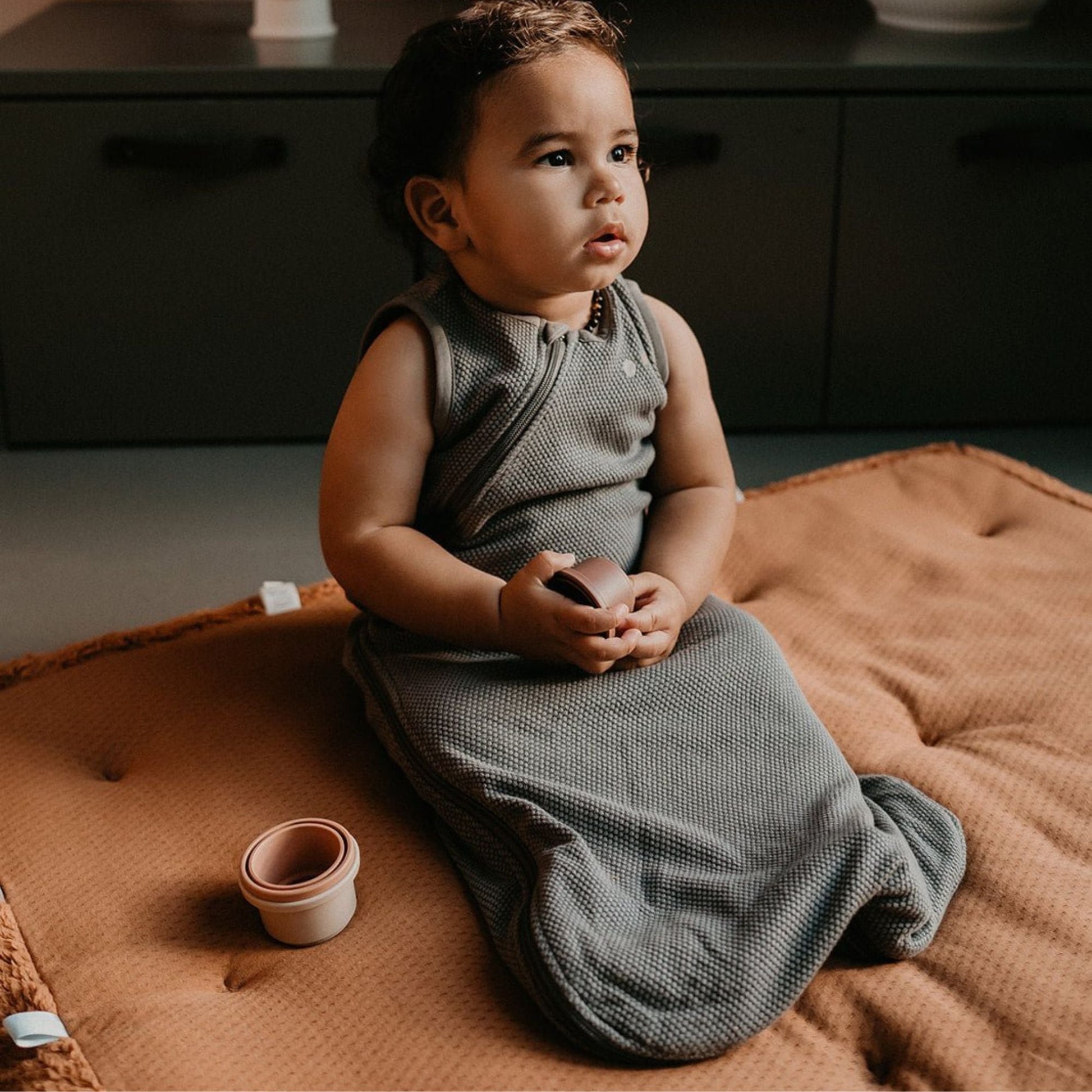 Sleepsuit Baby TOG 1.0 Spring and Summer 9 - 24 Months Storm Grey_Sleepsuits_Snoozebaby