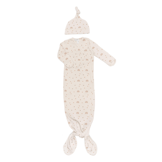 Baby Cocoon mit Mütze 0 - 3 Monate Milky Rust Rainbow_Cocoons_Snoozebaby