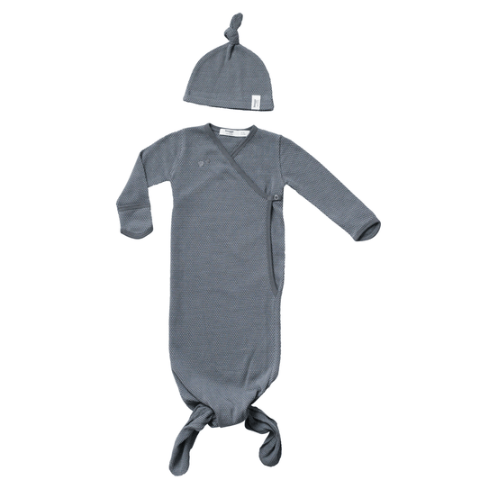 Baby Cocoon mit Mütze 0 - 3 Monate Storm Grey_Cocoons_Snoozebaby