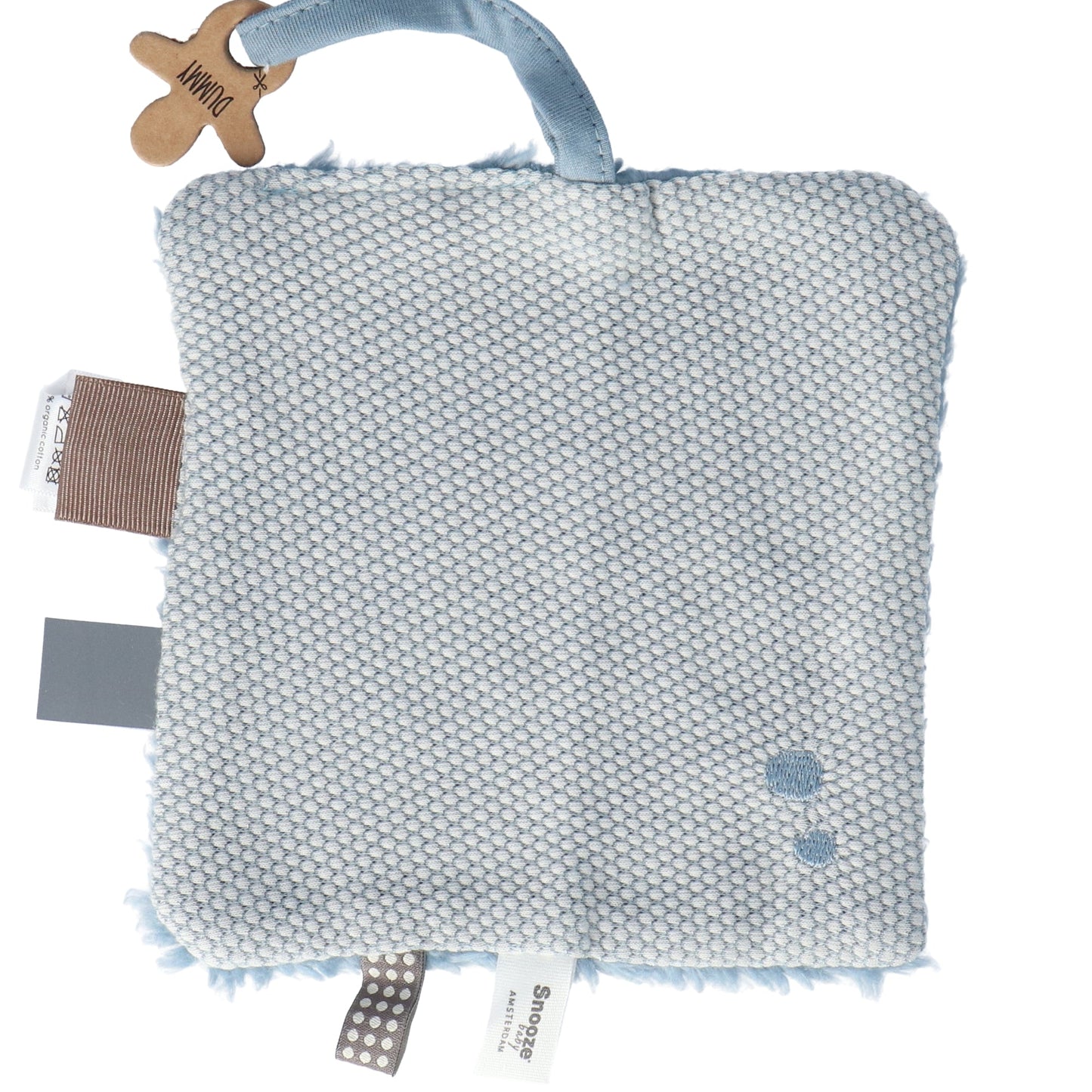 Schmusetuch Baby 15x15 cm Bio Frisch Blau_Schmusetücher_Snoozebaby