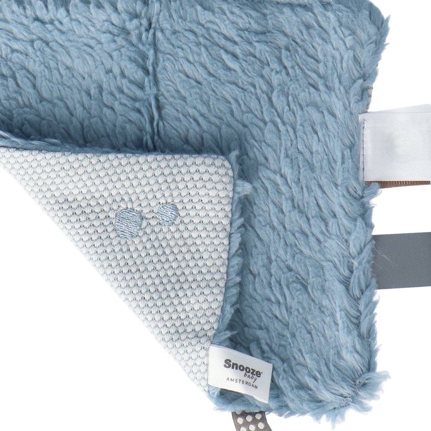 Schmusetuch Baby 15x15 cm Bio Frisch Blau_Schmusetücher_Snoozebaby