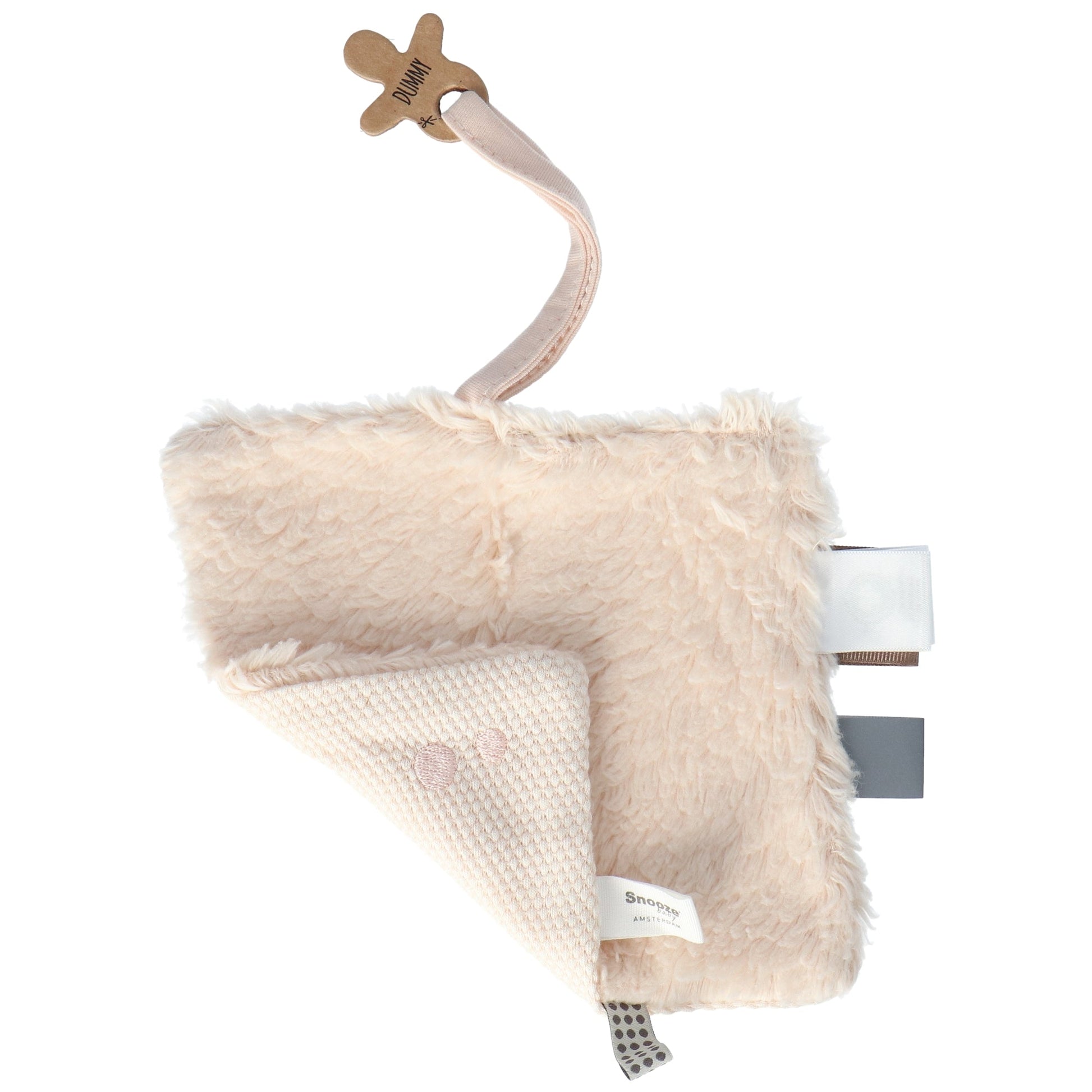 Schmusetuch Baby 15x15 cm Bio Pfirsich Blush Pink_Schmusetücher_Snoozebaby