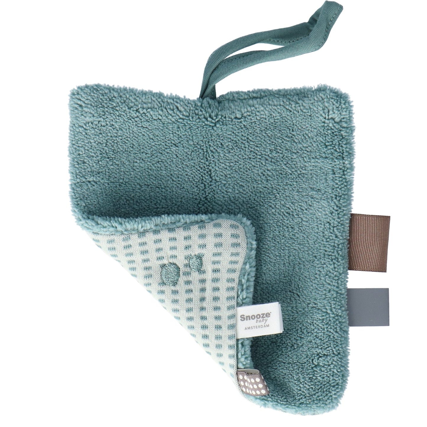 Schmusetuch Baby 15x15 cm Bio Smokey Green_Schmusetücher_Snoozebaby