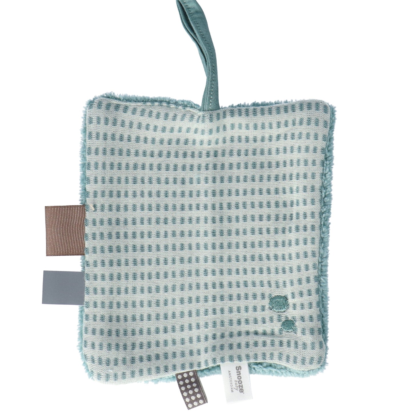 Schmusetuch Baby 15x15 cm Bio Smokey Green_Schmusetücher_Snoozebaby
