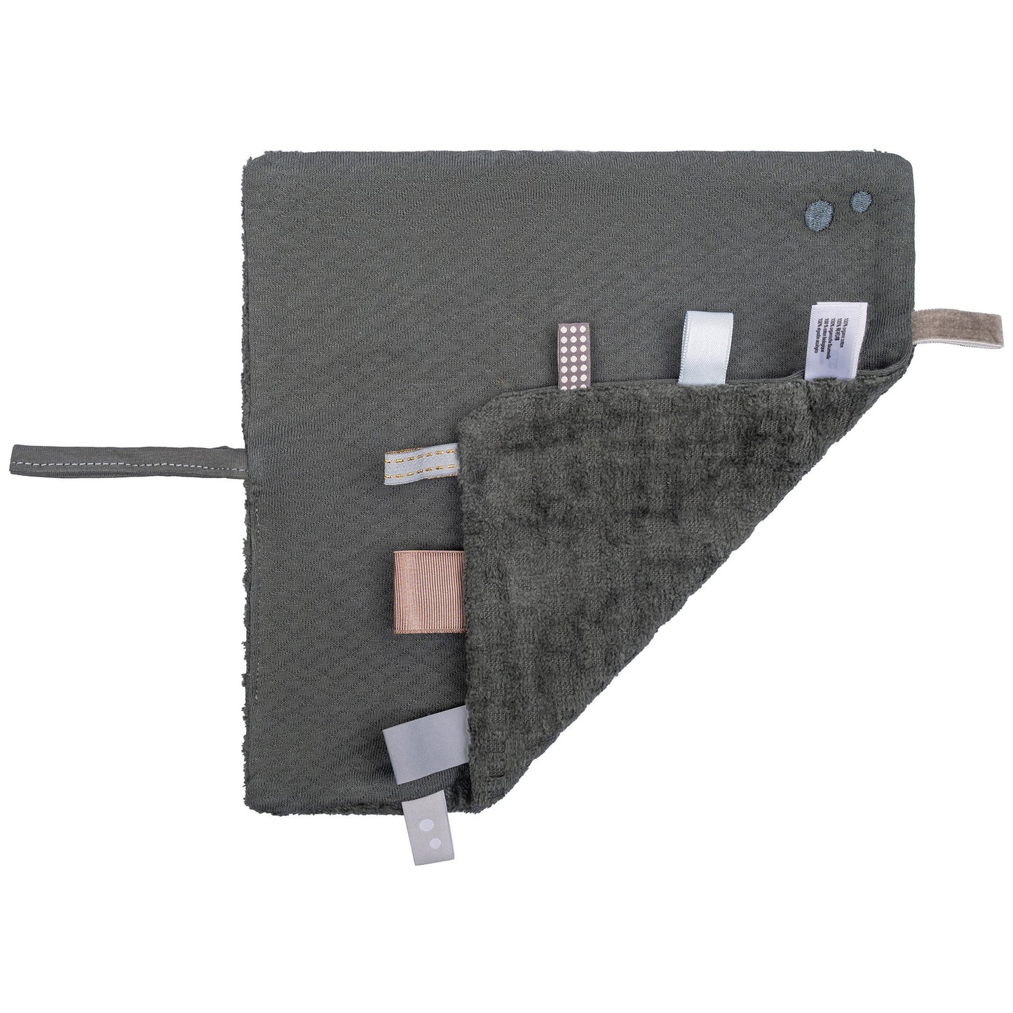 Schmusetuch Baby 25x25 cm Bio Dunkelgrün_Schmusetücher_Snoozebaby