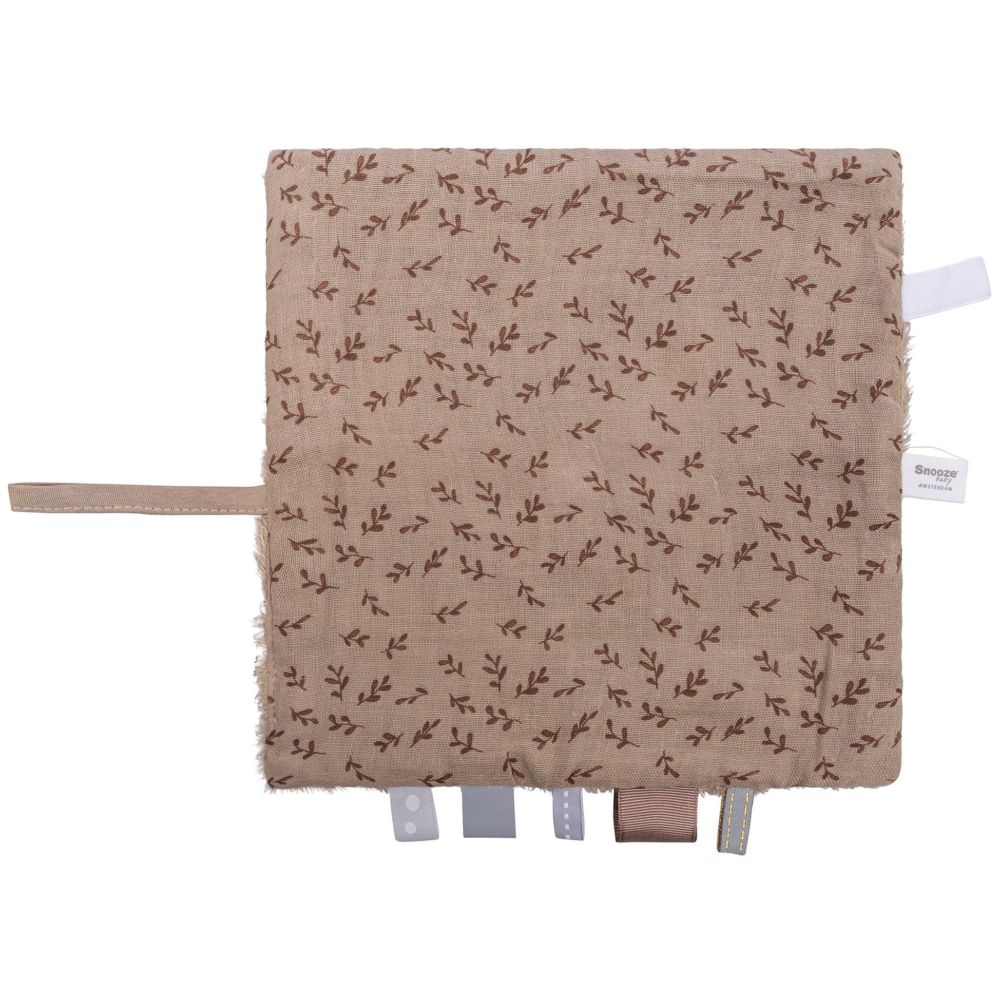 Schmusetuch Baby 25x25 cm Bio Haselnussbraun_Schmusetücher_Snoozebaby