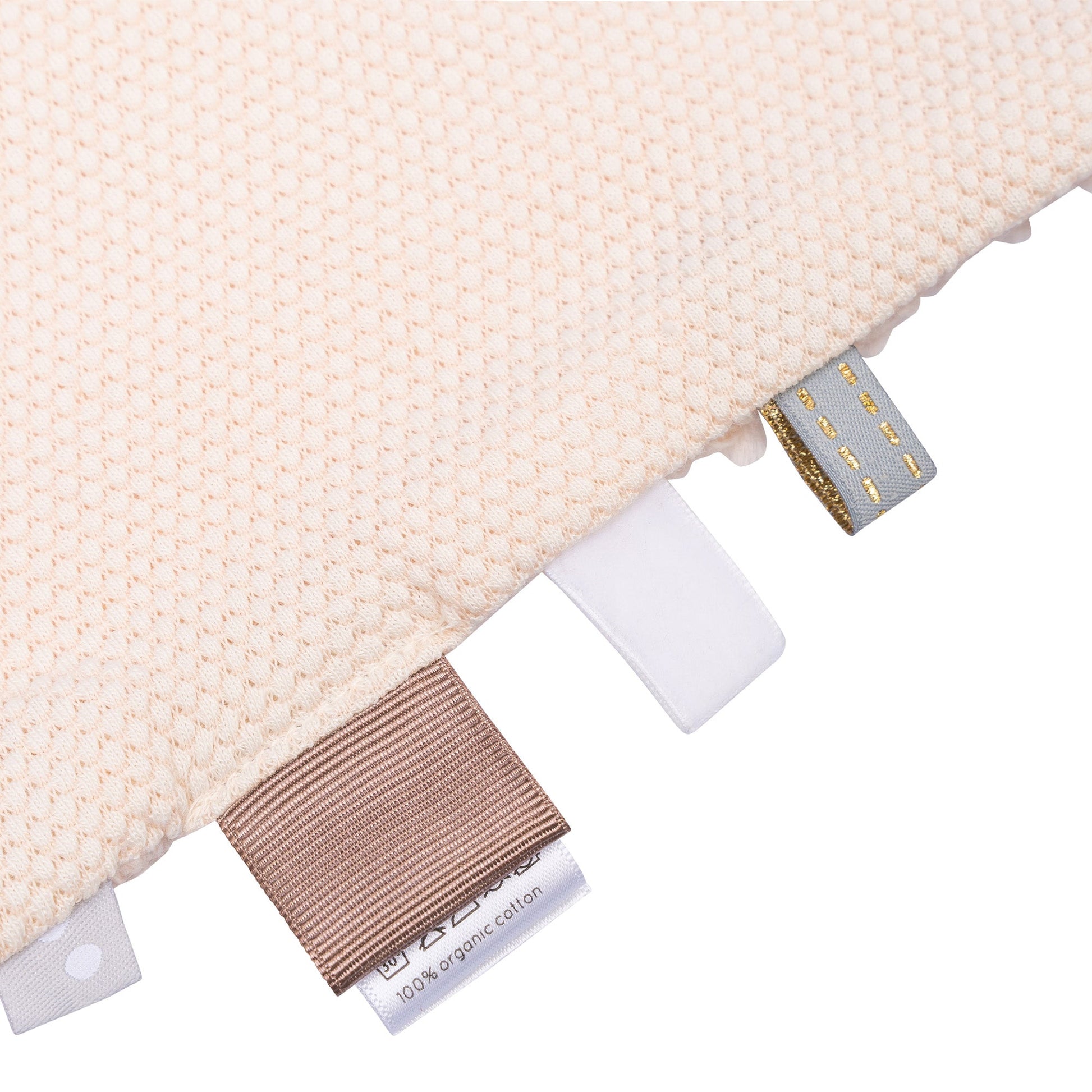 Schmusetuch Baby 25x25 cm Bio Pfirsich Blush Pink_Schmusetücher_Snoozebaby