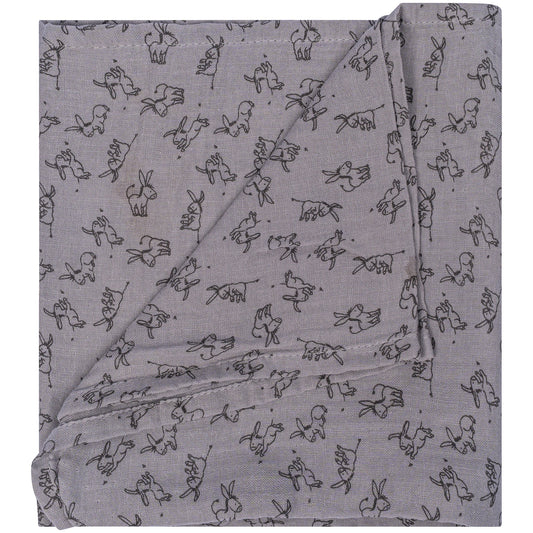 Mulltuch Baby 80x80 cm Bio Cloudy Grey_Mulltücher_Snoozebaby