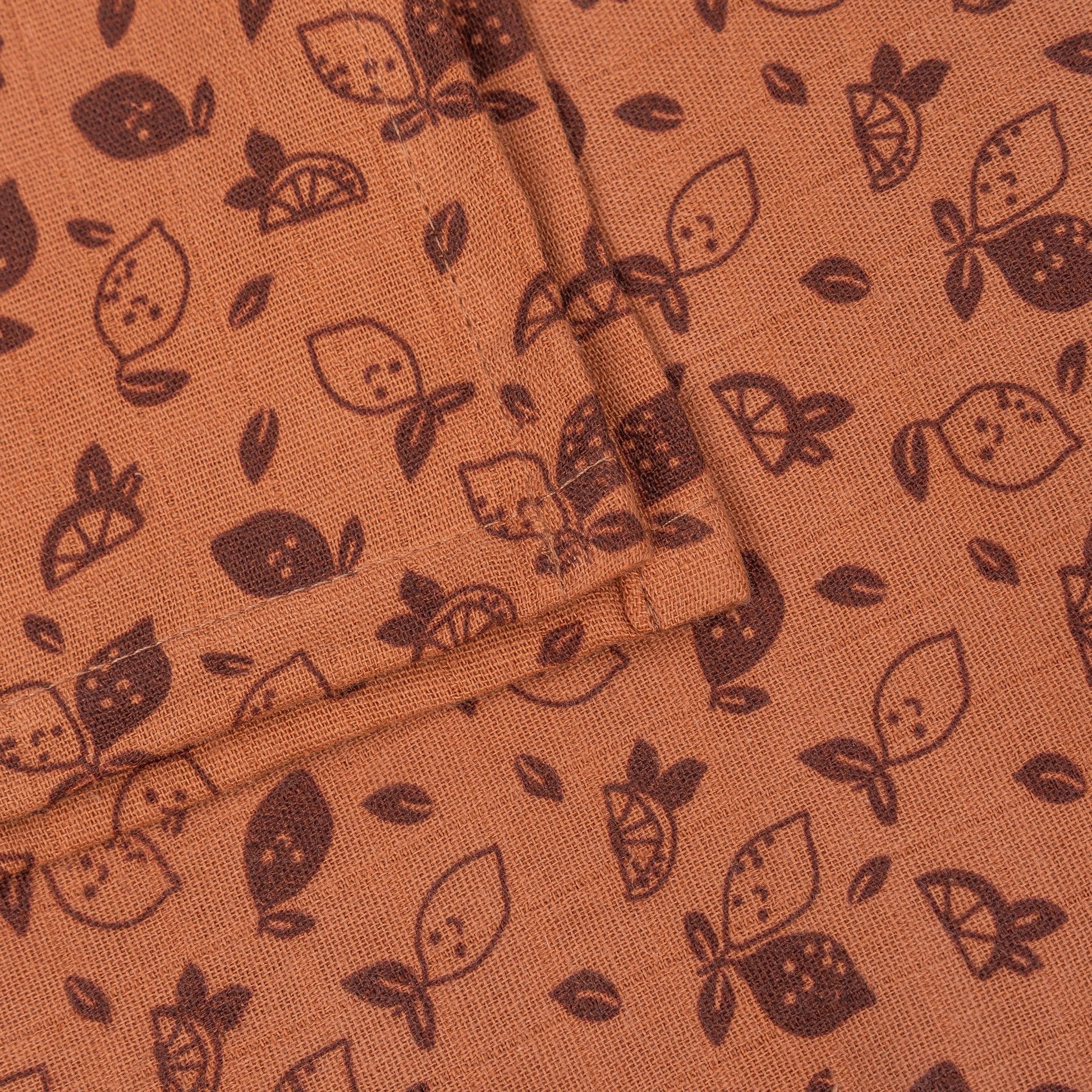 Mulltuch XL Baby 120x120 cm Bio Toffee Zitronenbraun_Mulltücher_Snoozebaby