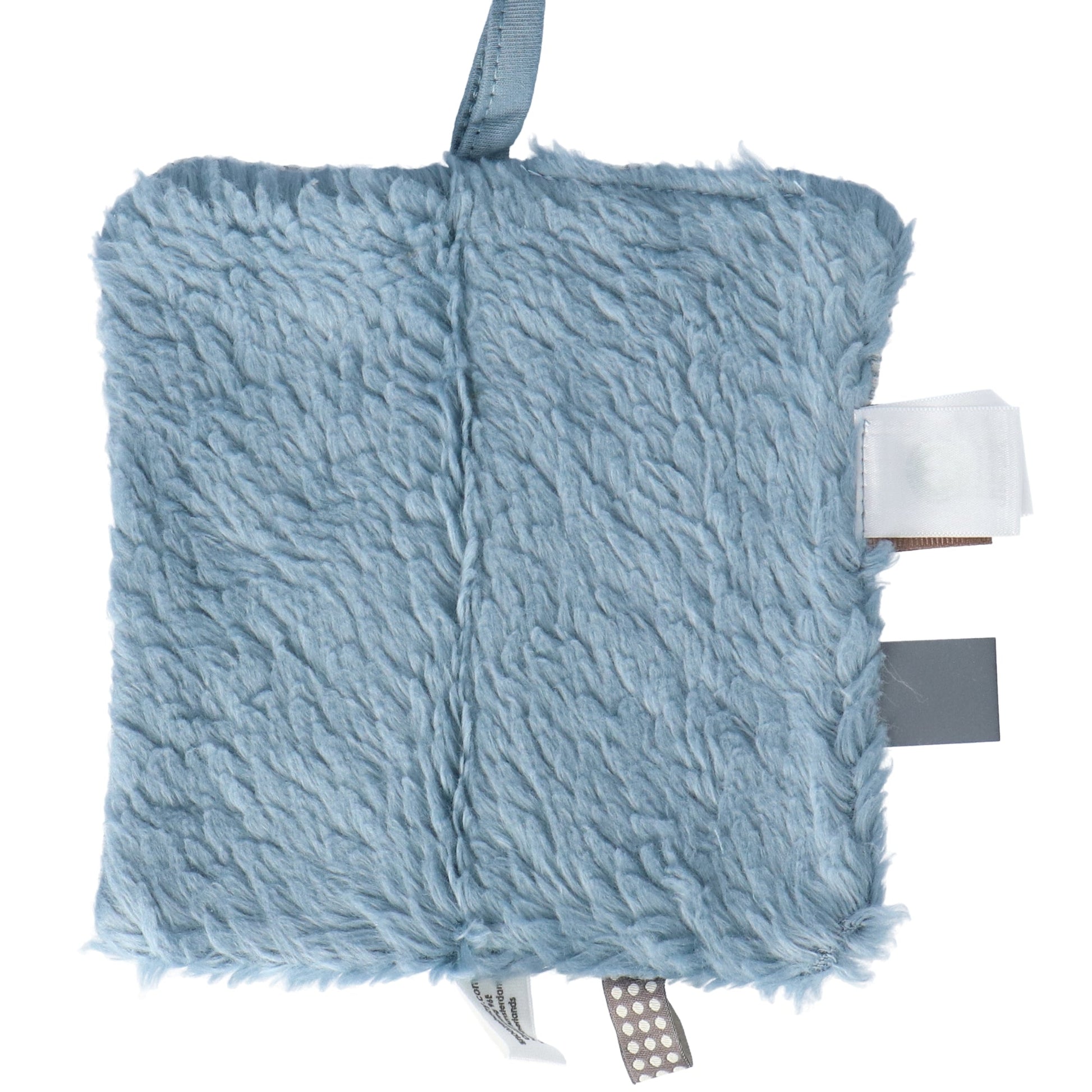 Doudou bébé 15x15 cm bio Bleu frais_Doudou_Snoozebaby
