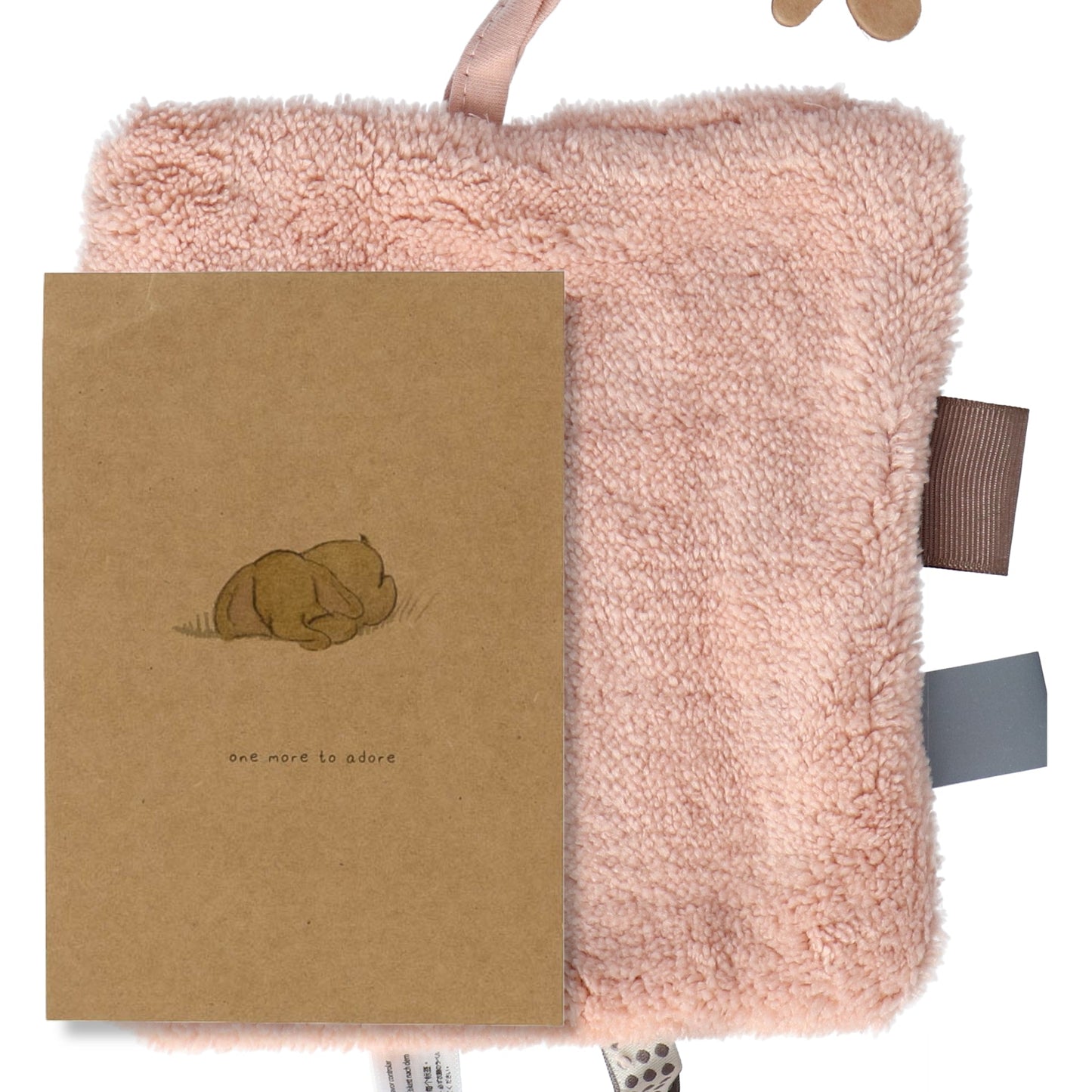 Doudou bébé 15x15 cm bio rouille lactée rose_Doudou_Snoozebaby