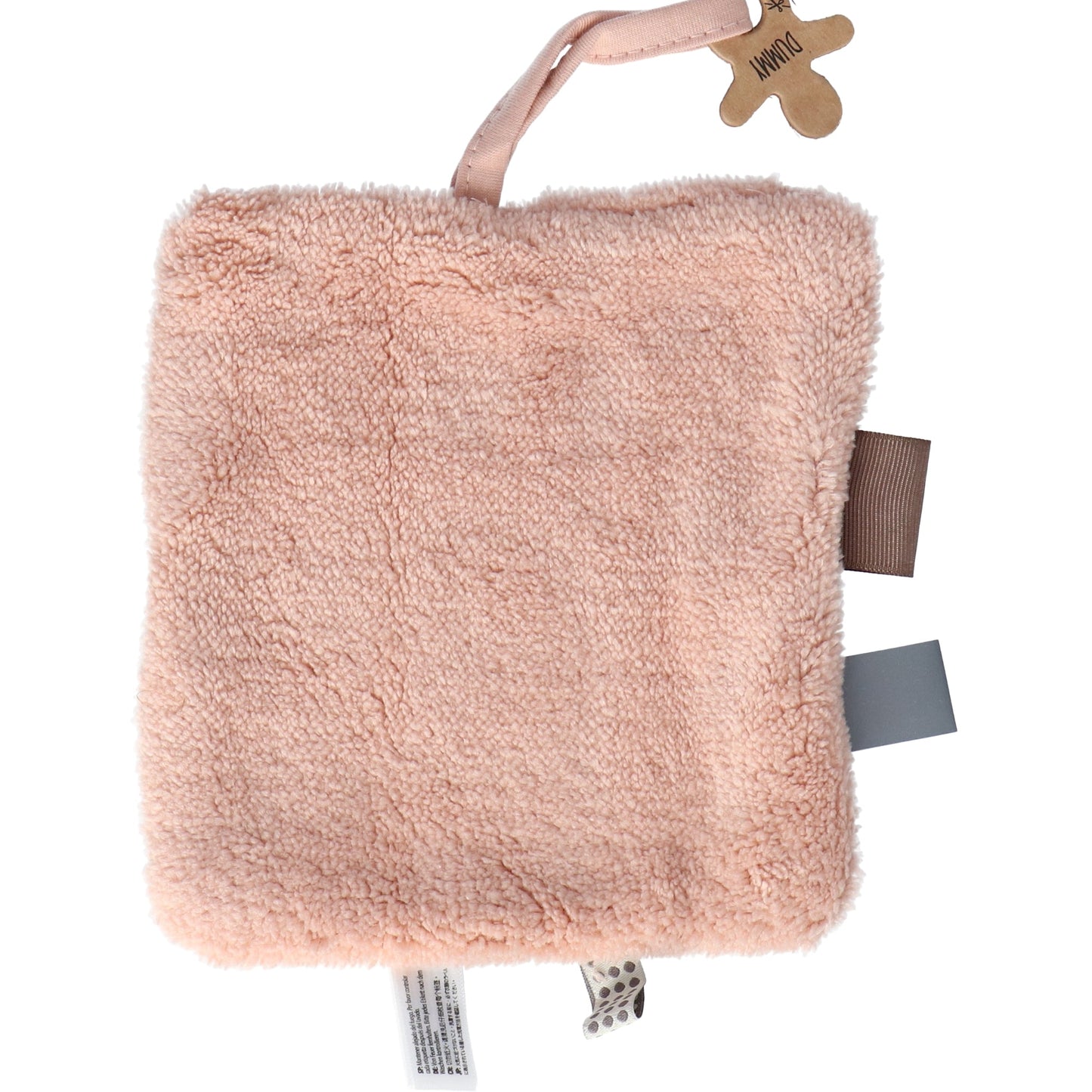 Doudou bébé 15x15 cm bio rouille lactée rose_Doudou_Snoozebaby