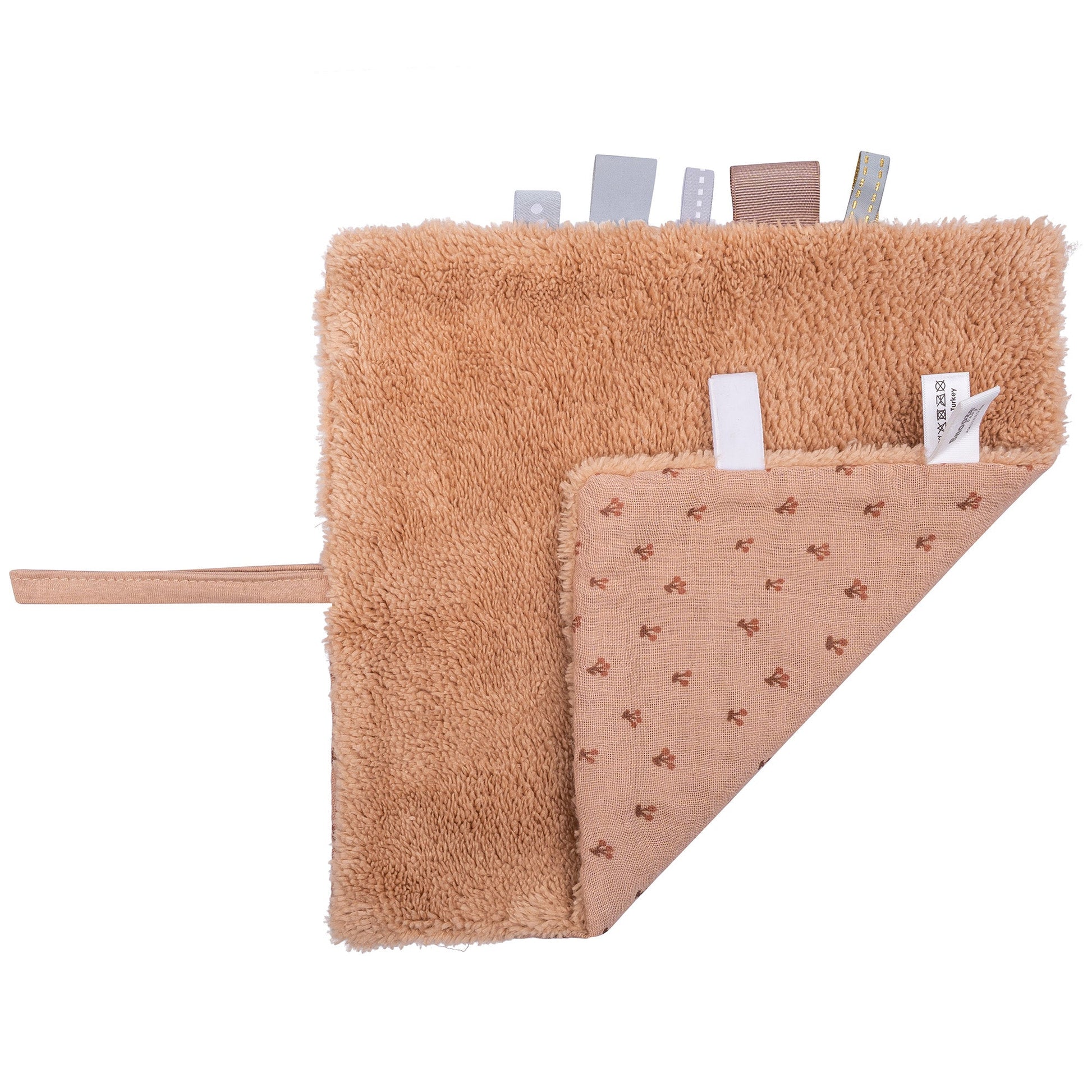 Doudou bébé 25x25 cm bio rose cerise_Doudou_Snoozebaby