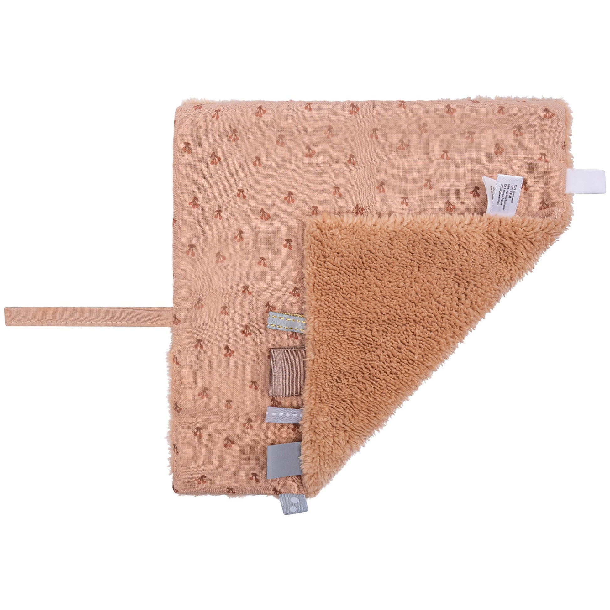 Doudou bébé 25x25 cm bio rose cerise_Doudou_Snoozebaby