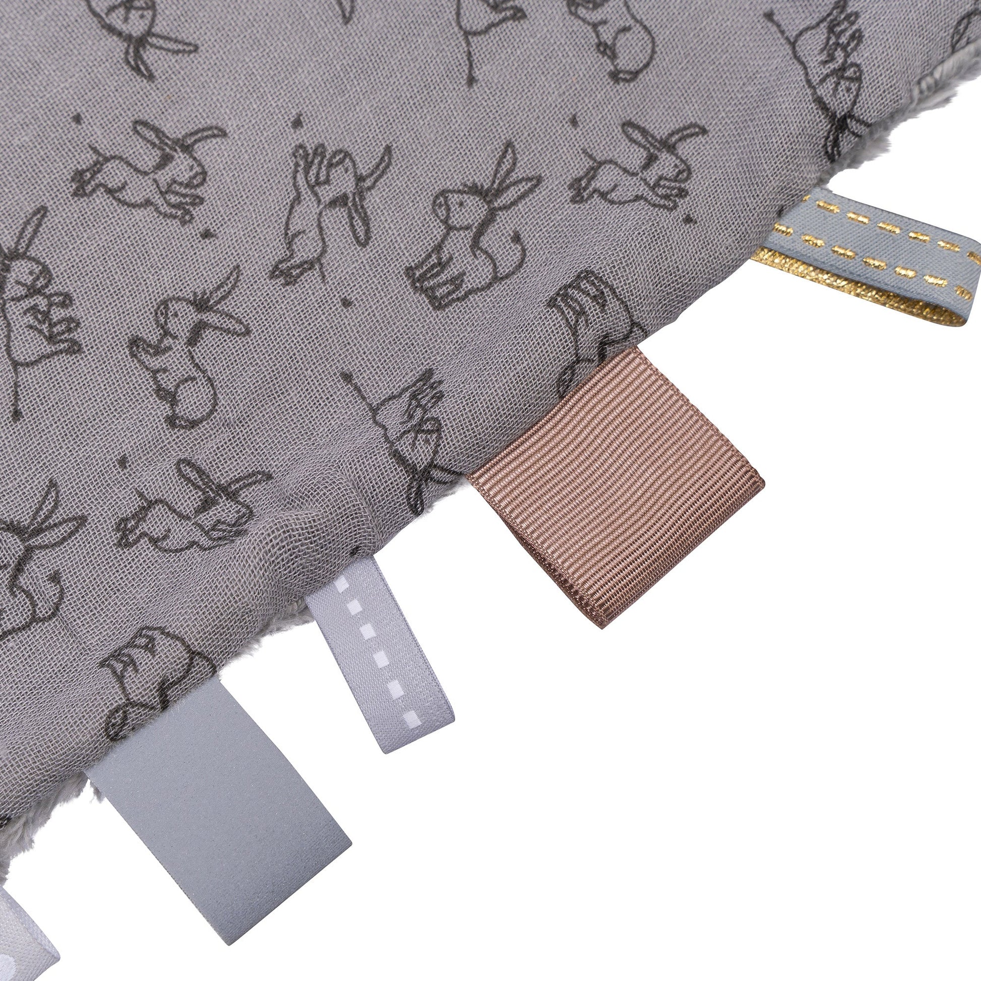 Doudou bébé 25x25 cm bio Gris nuageux_Doudou_Snoozebaby