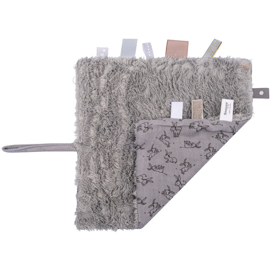 Doudou bébé 25x25 cm bio Gris nuageux_Doudou_Snoozebaby