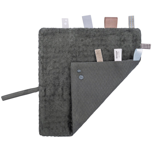 Doudou bébé 25x25 cm bio vert foncé_Doudou_Snoozebaby