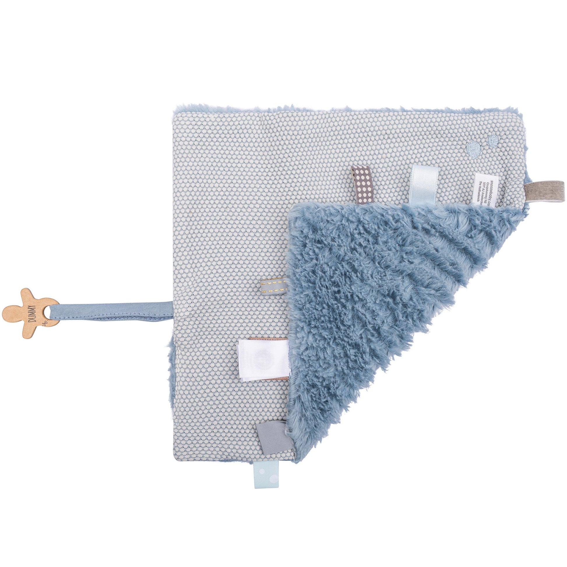 Doudou bébé 25x25 cm bio Bleu frais_Doudou_Snoozebaby