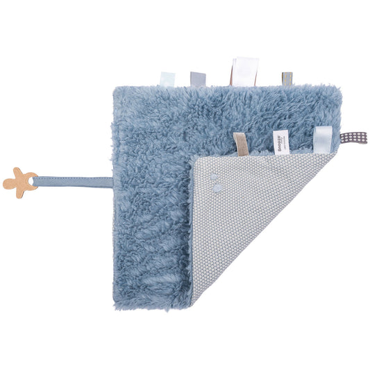 Doudou bébé 25x25 cm bio Bleu frais_Doudou_Snoozebaby