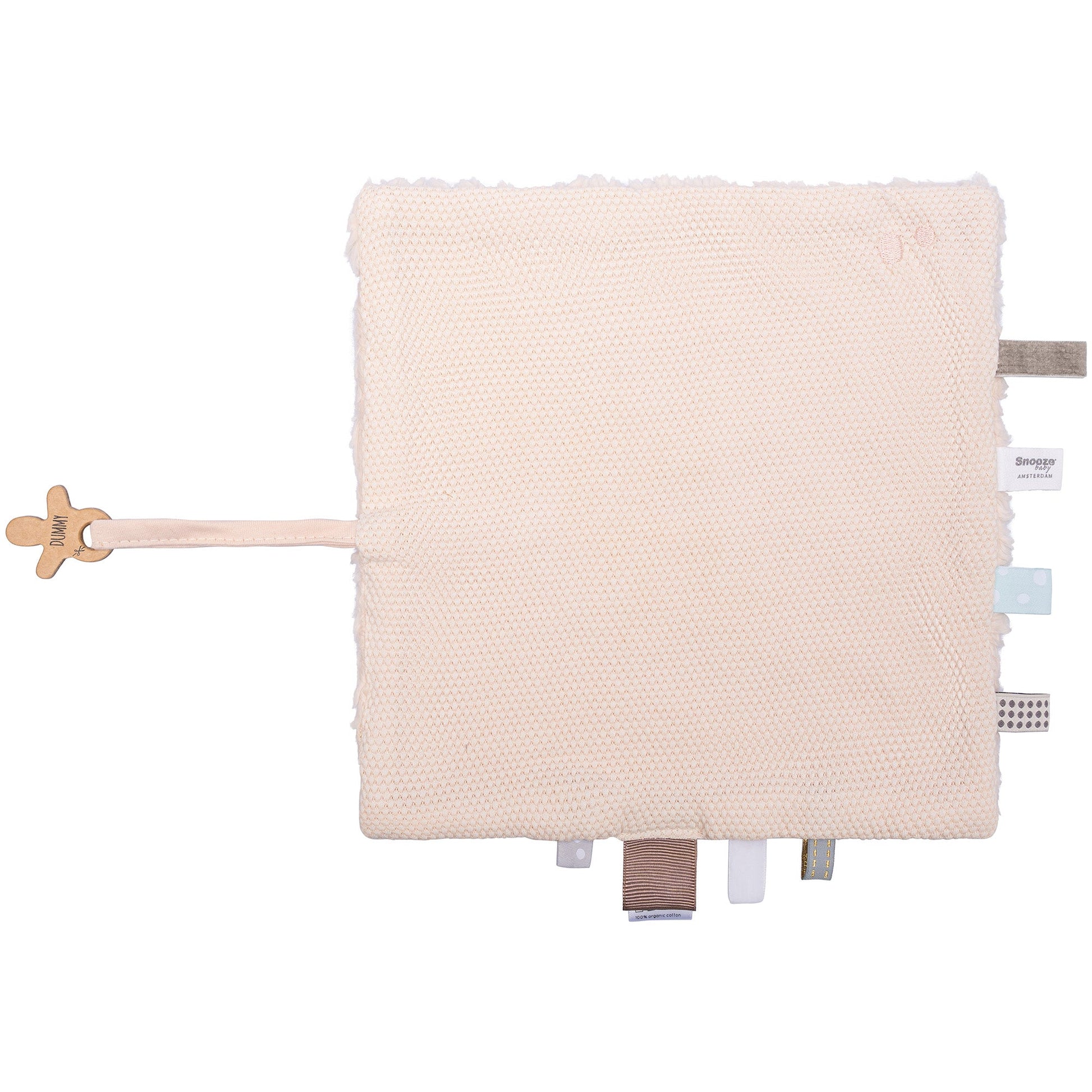 Doudou Bébé 25x25 cm Bio Pêche Blush Pink_Doudou_Snoozebaby