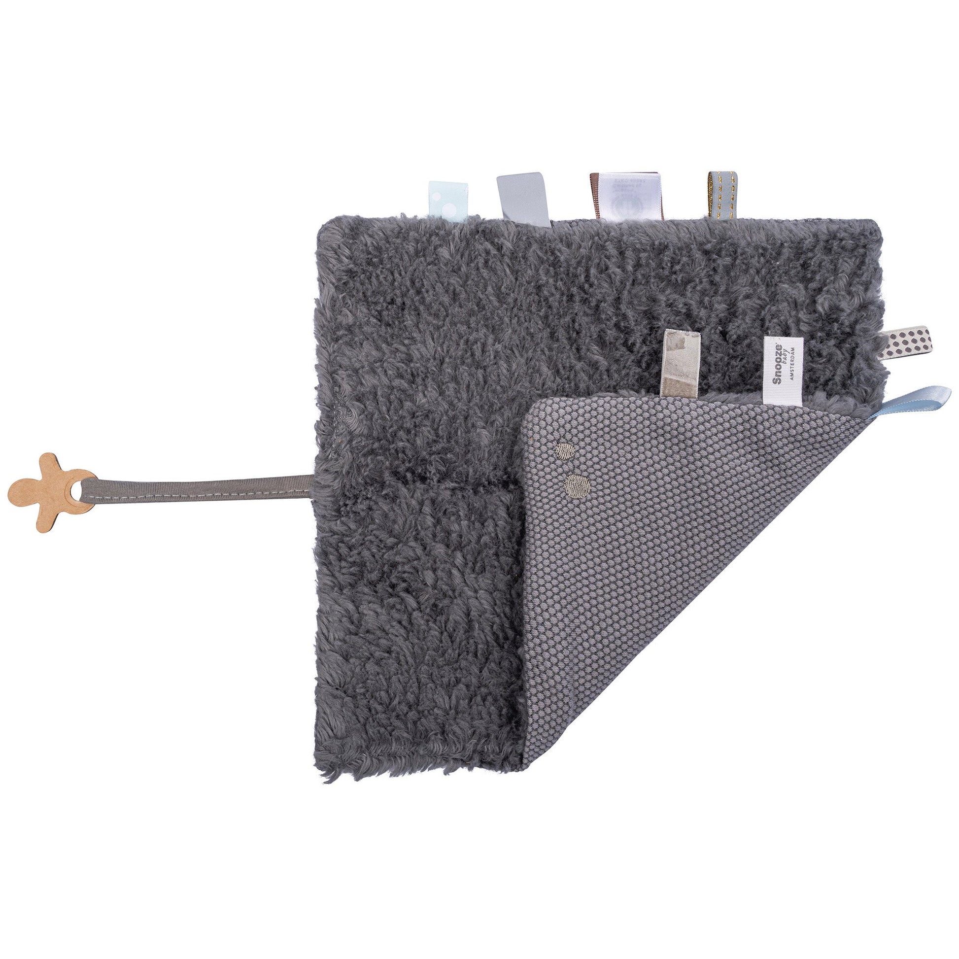 Doudou bébé 25x25 cm Organic Storm Grey_Doudou_Snoozebaby