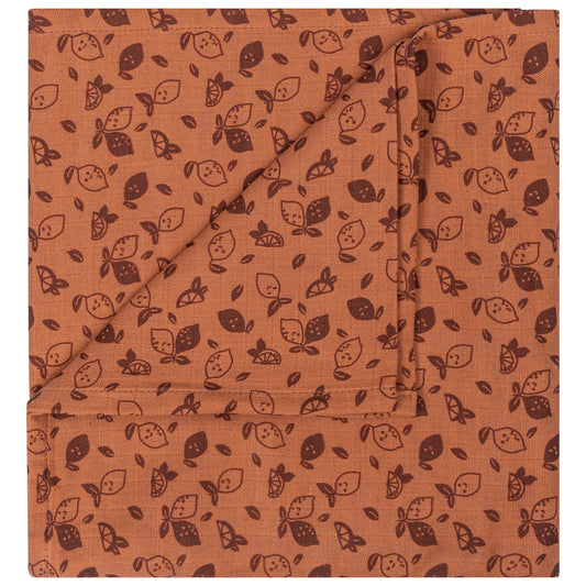 Mousseline Bébé 80x80 cm Bio Toffee Lemon Brown_Mousseline_Snoozebaby