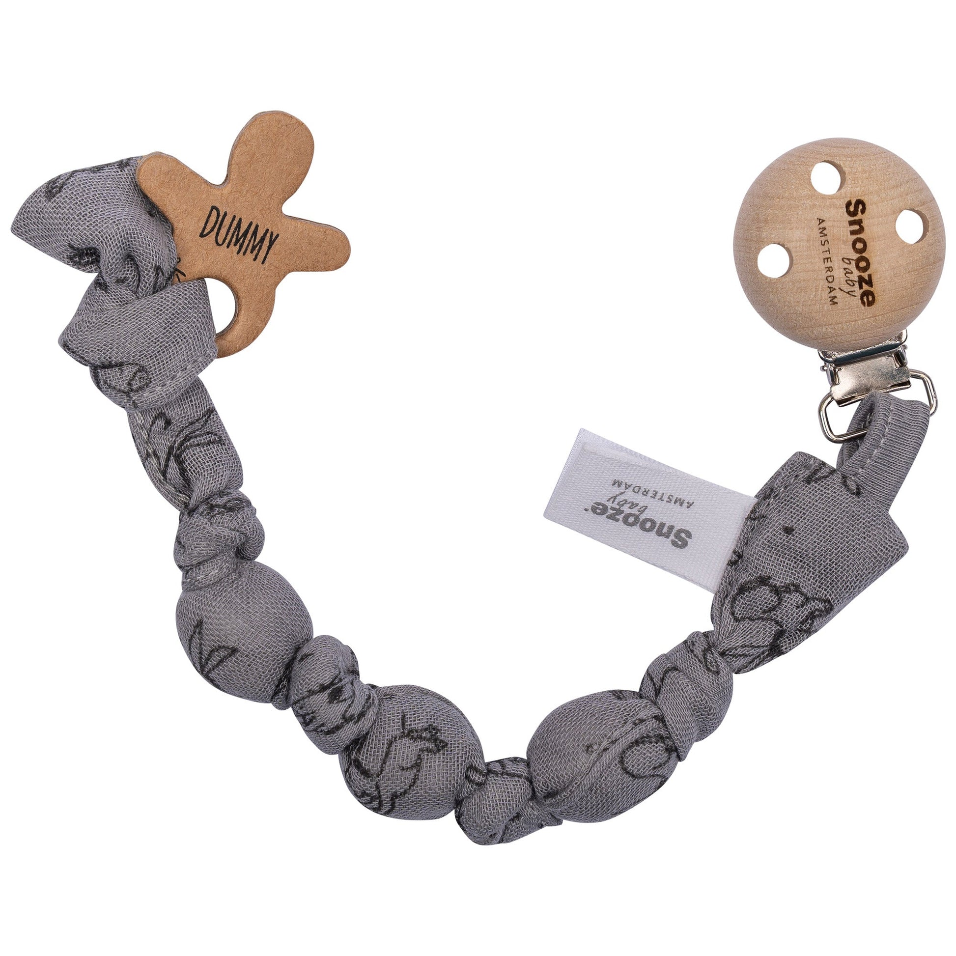 Attache sucette Baby Organic Cloudy Grey_Attaches sucette_Snoozebaby