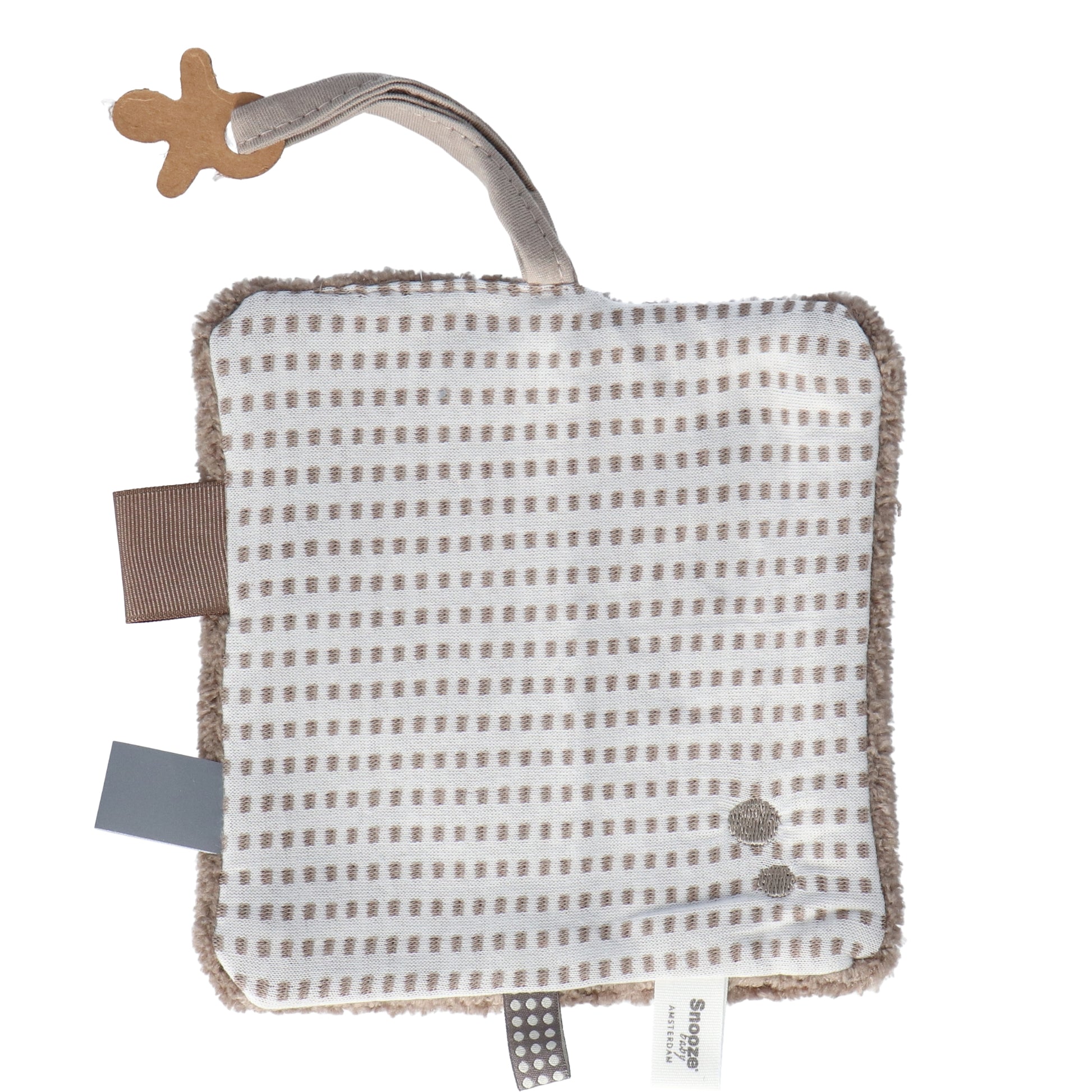 Knuffeldoekje Baby 15x15 cm Biologisch Warm Brown Bruin