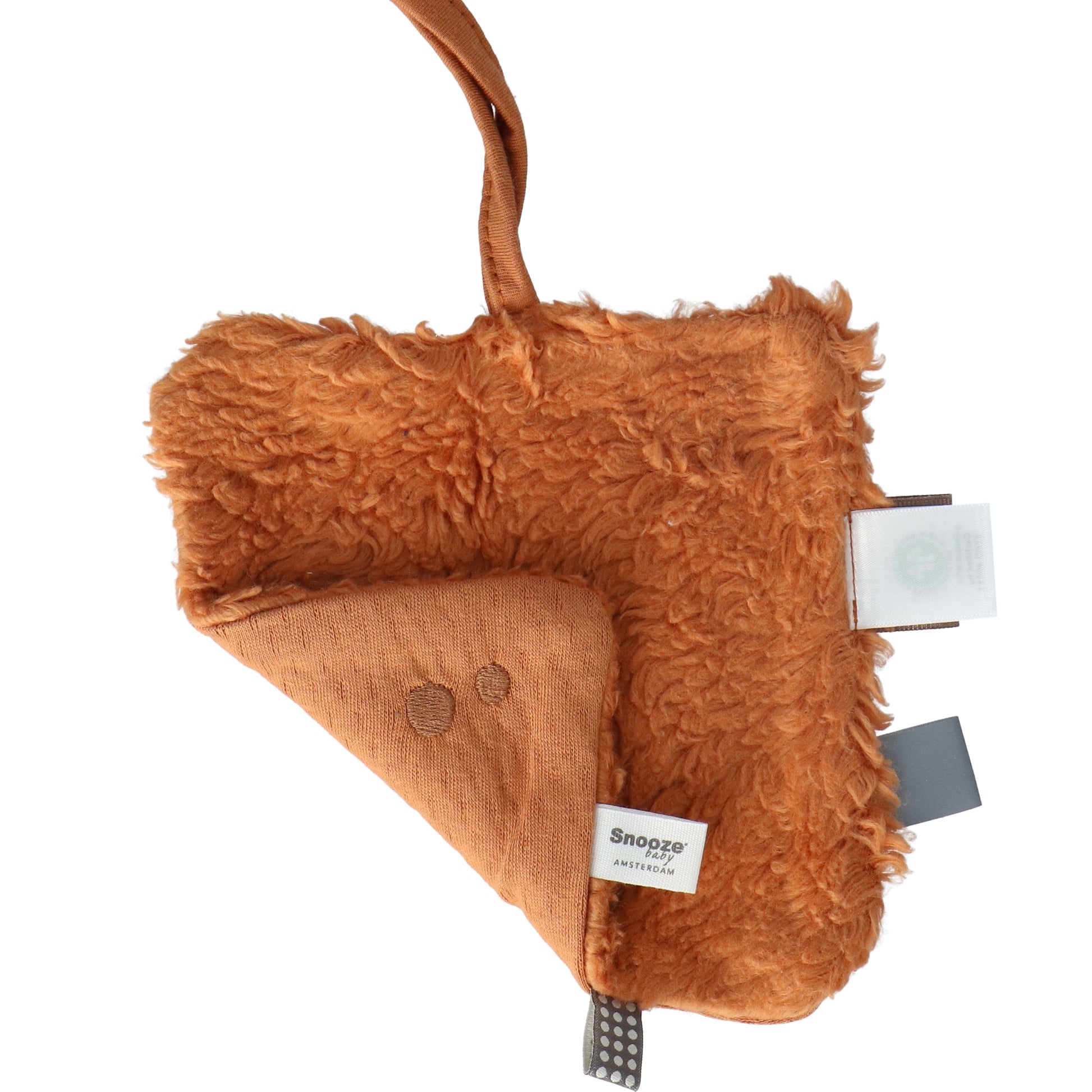 Knuffeldoekje Baby 15x15 cm Bio Toffee Brown Bruin