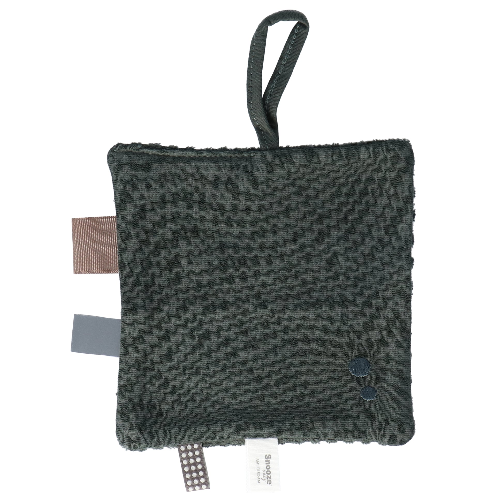 Knuffeldoekje Baby 15x15 cm Biologisch Dark Green Groen