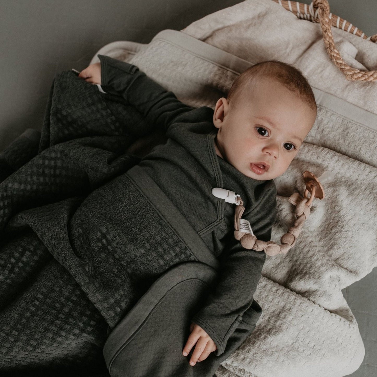 Wiegdeken Baby 75x100 cm TOG 2.0 Dark Green Groen Wiegdeken_Snoozebaby