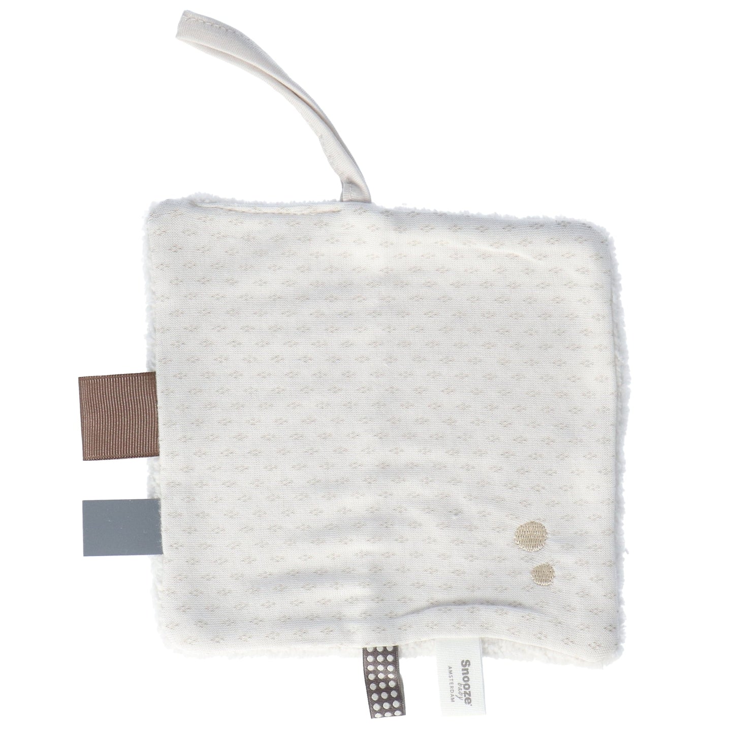 Knuffeldoekje Baby 15x15 cm Organic Stone Beige Cloths_Snoozebaby