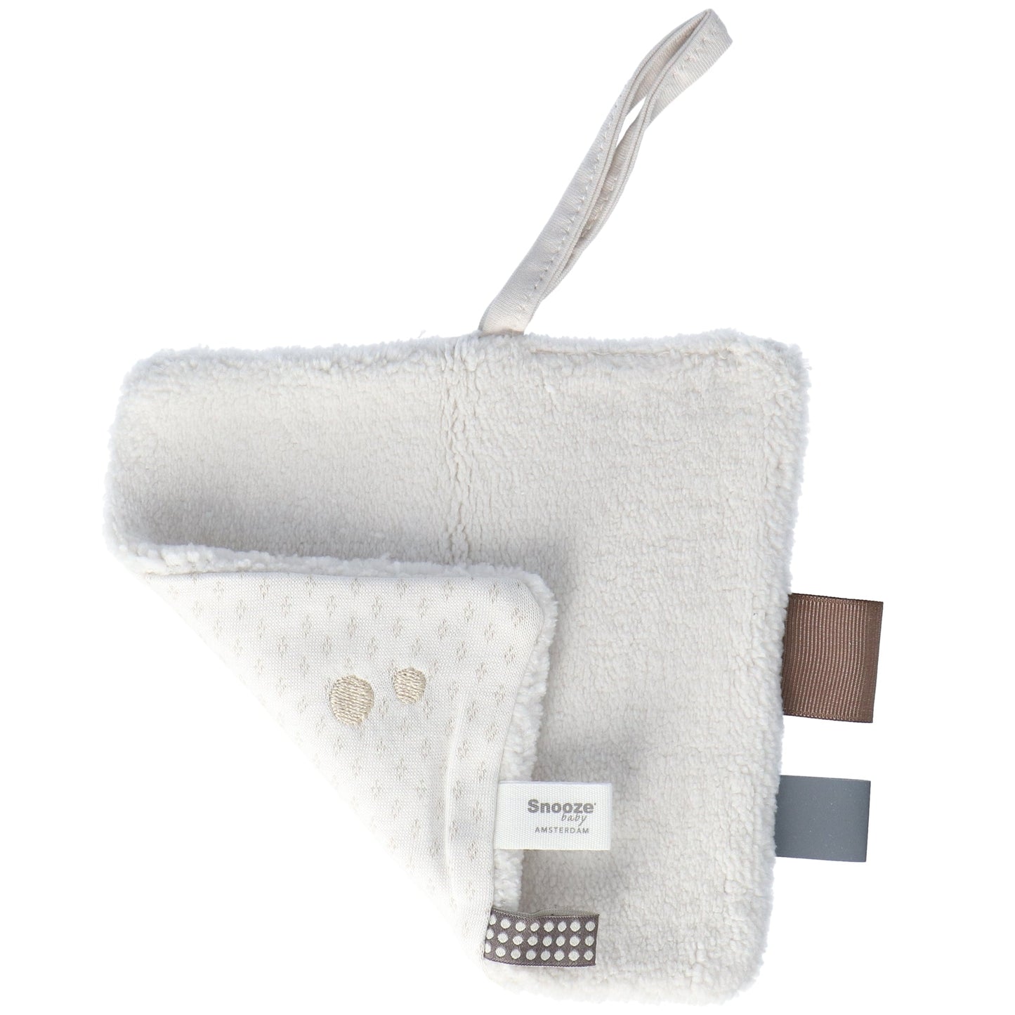 Knuffeldoekje Baby 15x15 cm Organic Stone Beige Cloths_Snoozebaby