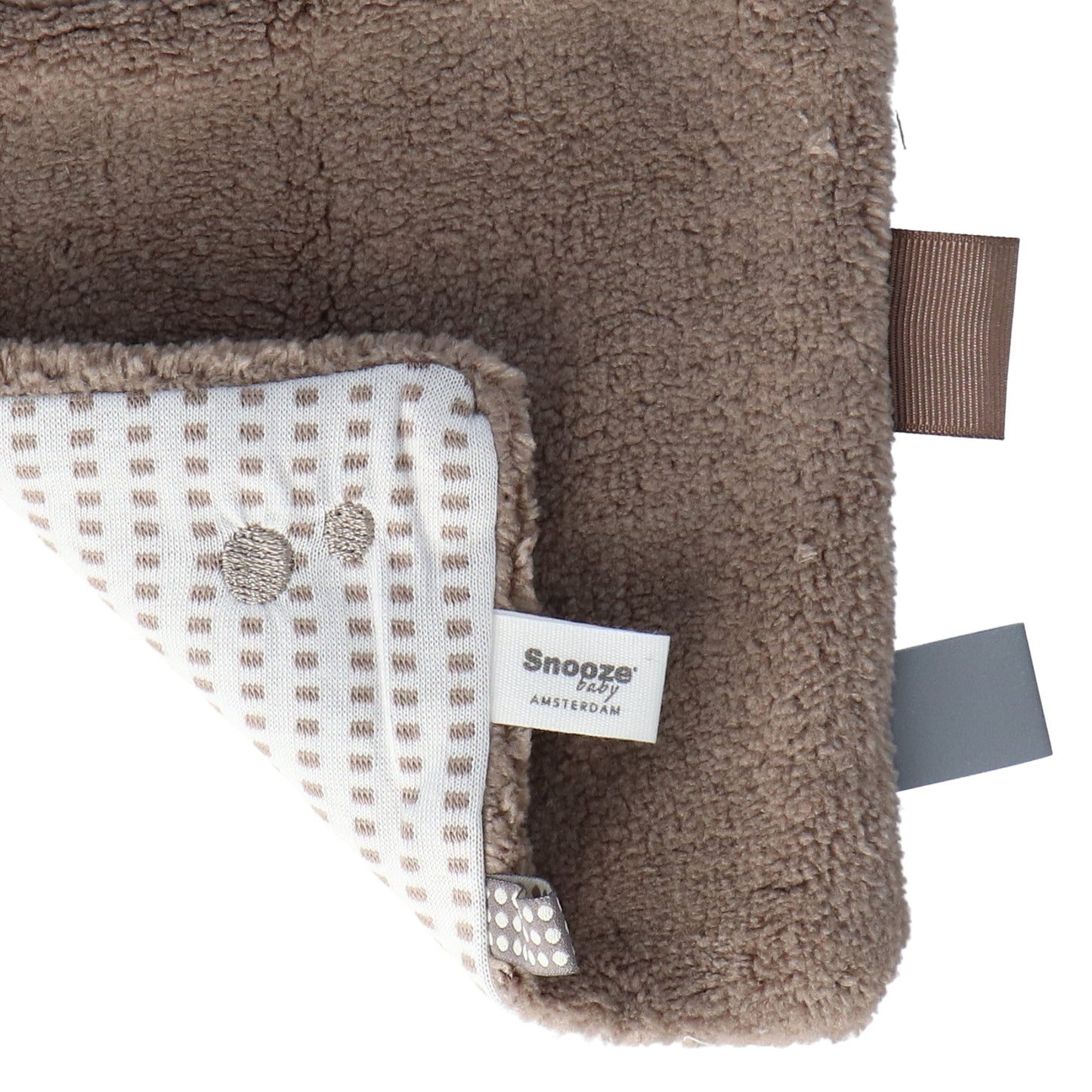 Knuffeldoekje Baby 15x15 cm Organic Warm Brown Bruin Cloths_Snoozebaby