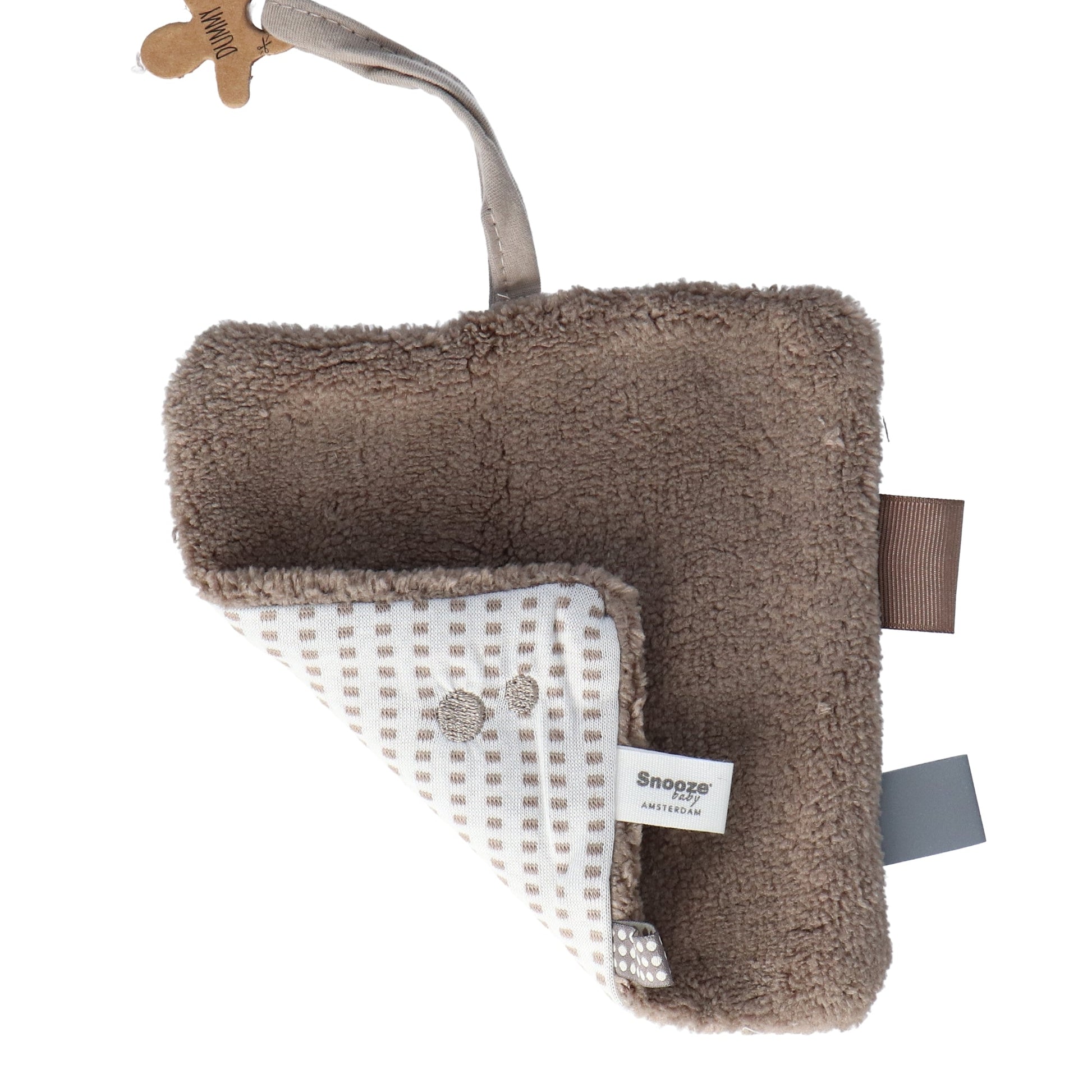 Knuffeldoekje Baby 15x15 cm Organic Warm Brown Bruin Cloths_Snoozebaby