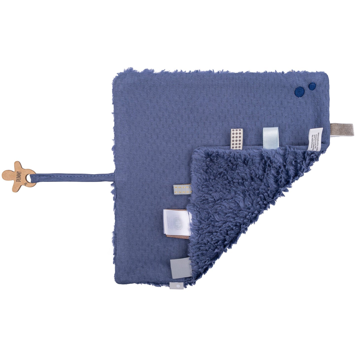 Knuffeldoekje Baby 25x25 cm Organic Blue Nights Blauw Cloths_Snoozebaby