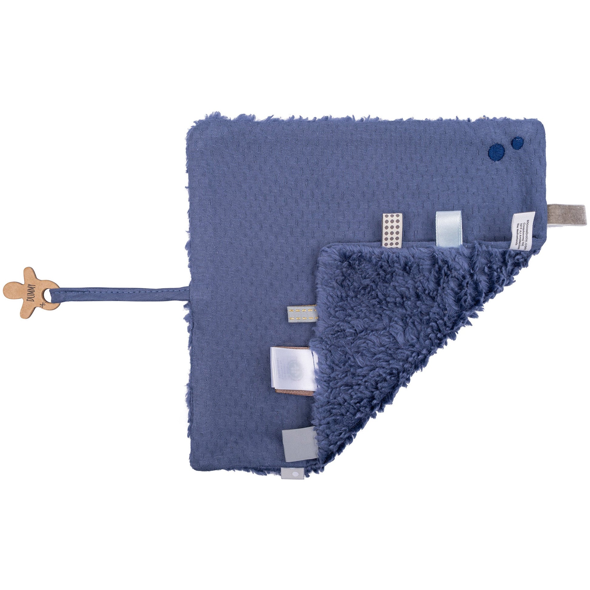 Knuffeldoekje Baby 25x25 cm Organic Blue Nights Blauw Cloths_Snoozebaby