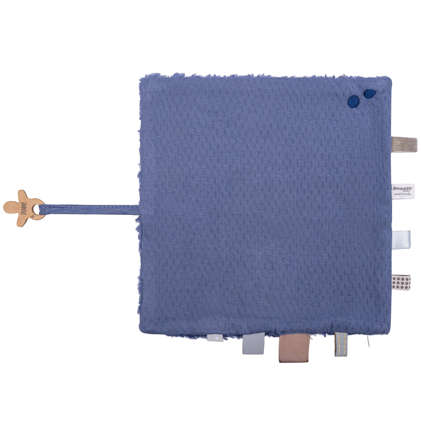 Knuffeldoekje Baby 25x25 cm Organic Blue Nights Blauw Cloths_Snoozebaby