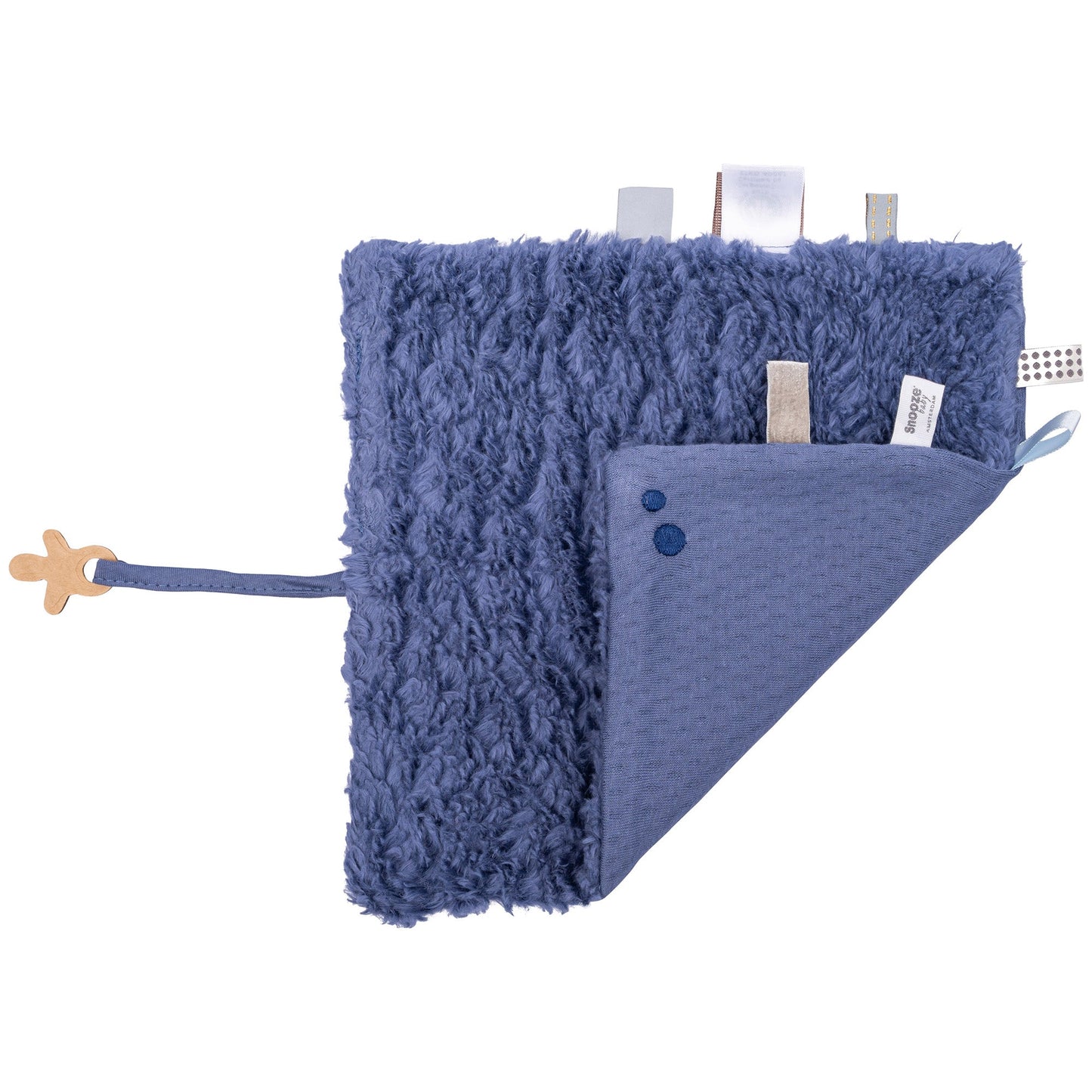 Knuffeldoekje Baby 25x25 cm Organic Blue Nights Blauw Cloths_Snoozebaby
