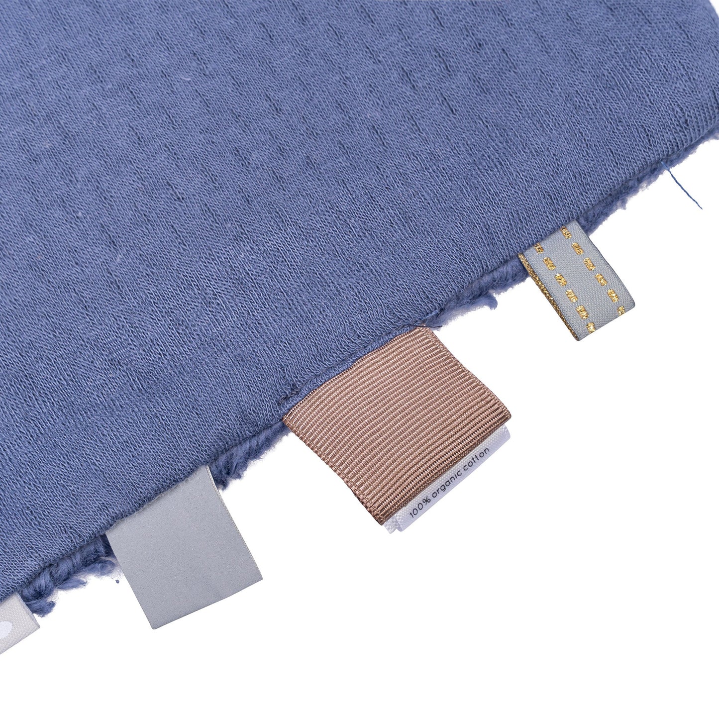 Knuffeldoekje Baby 25x25 cm Organic Blue Nights Blauw Cloths_Snoozebaby