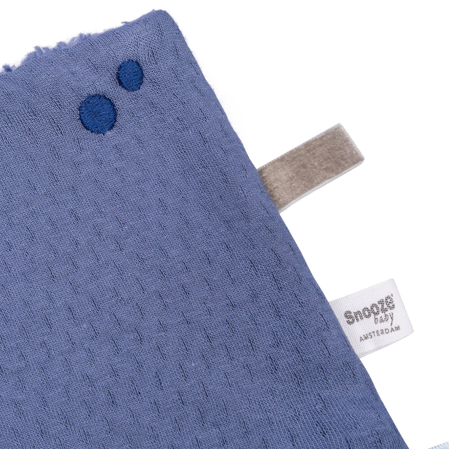 Knuffeldoekje Baby 25x25 cm Organic Blue Nights Blauw Cloths_Snoozebaby