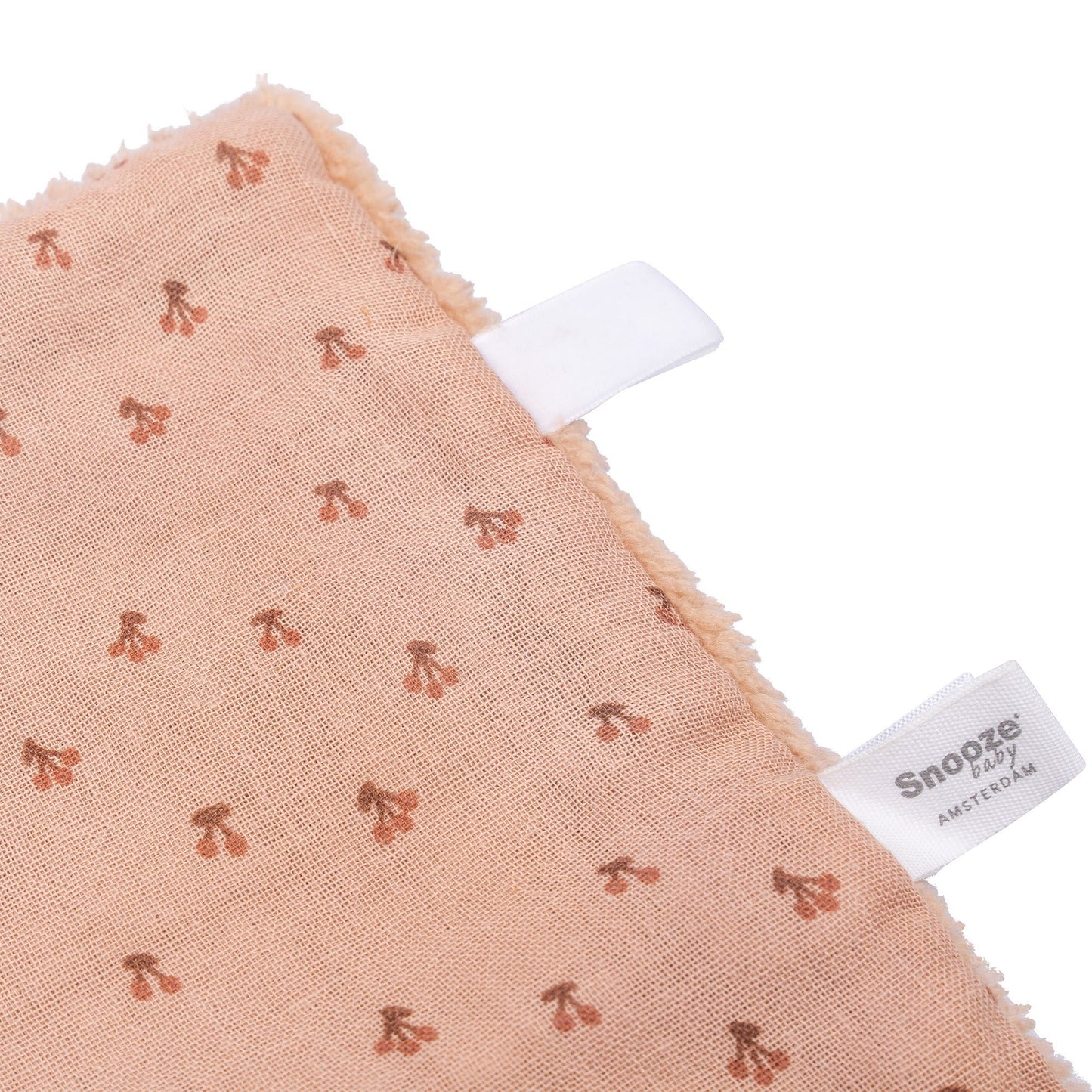 Knuffeldoekje Baby 25x25 cm Organic Cherry Pink Roze Cloths_Snoozebaby