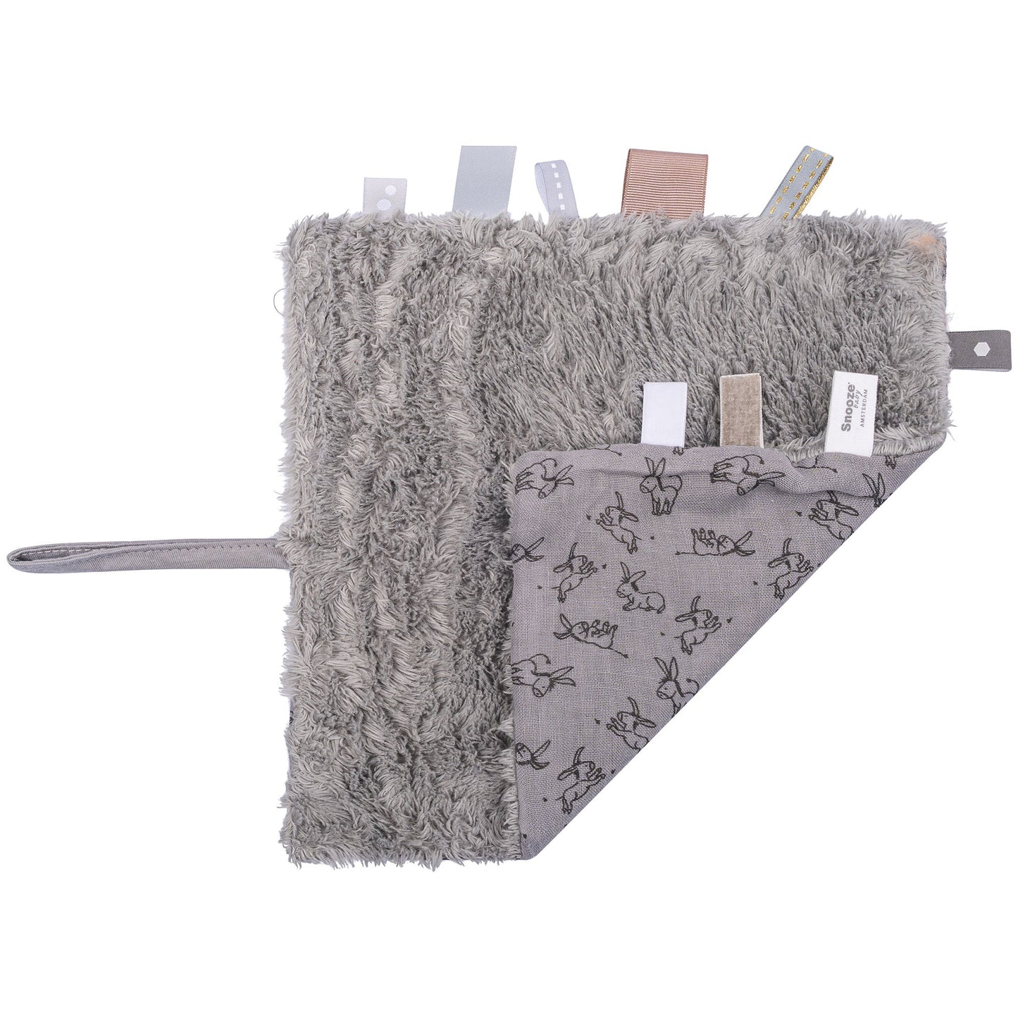 Knuffeldoekje Baby 25x25 cm Organic Cloudy Grey Grijs Cloths_Snoozebaby