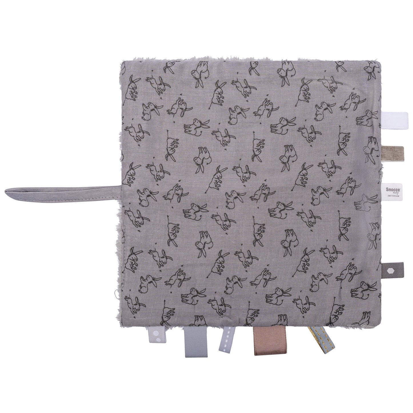 Knuffeldoekje Baby 25x25 cm Organic Cloudy Grey Grijs Cloths_Snoozebaby